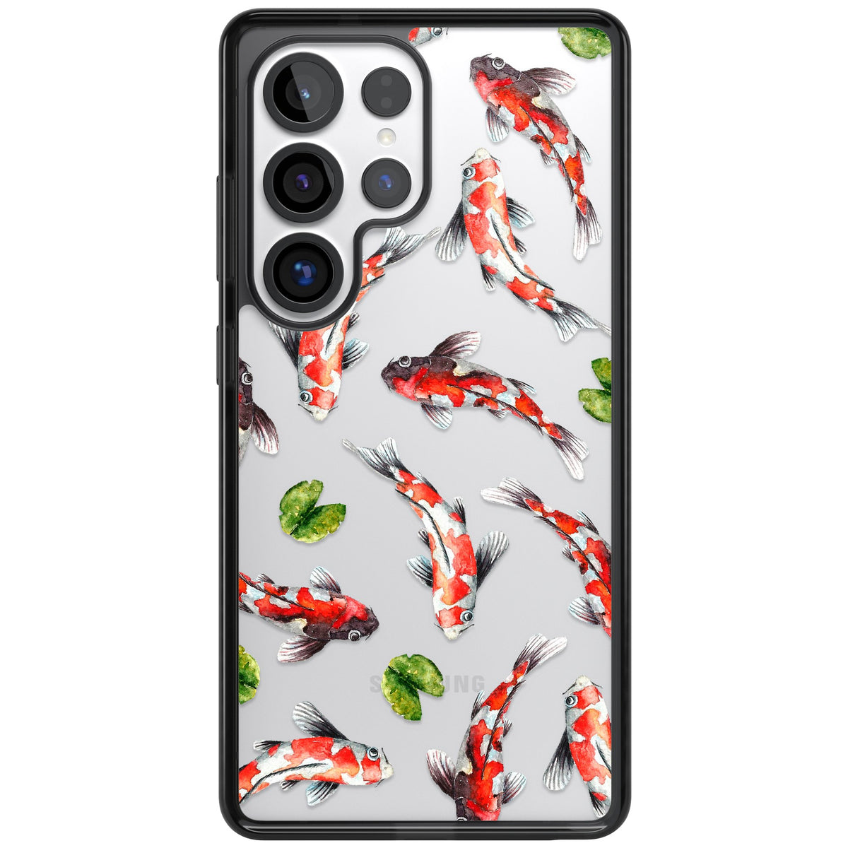 Koi Fish In Watercolour Samsung S25 Ultra / Samsung S26 Ultra Impact Black Phone Case front