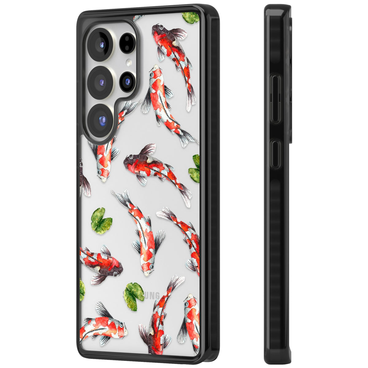 Koi Fish In Watercolour Samsung S25 Ultra / Samsung S26 Ultra Impact Black Phone Case side