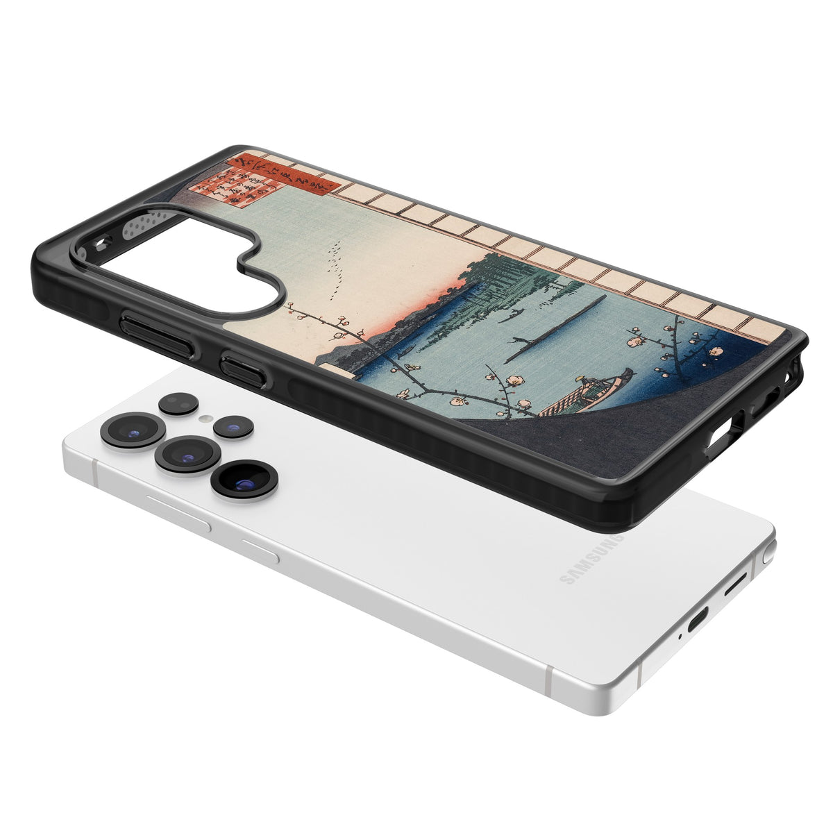 Lake At Sunset Samsung S25 Ultra / Samsung S26 Ultra Impact Black Phone Case angled