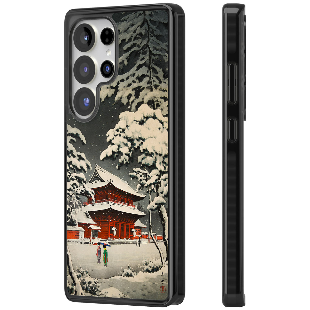 Snow at Shiha Park, Tokyo Samsung S25 Ultra / Samsung S26 Ultra Impact Black Phone Case side