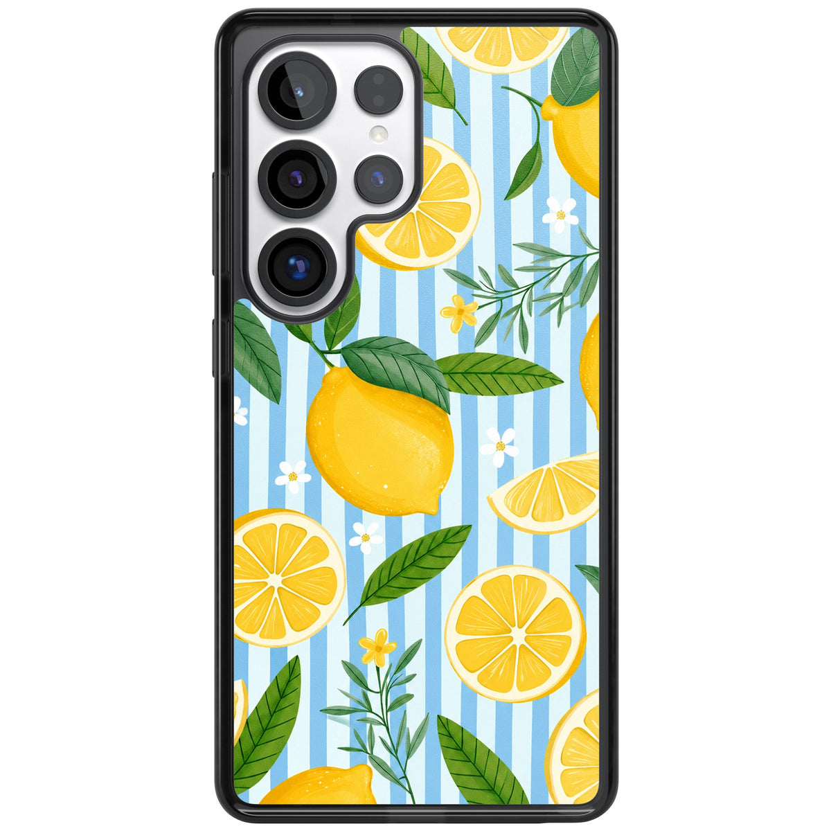 Capri Citrus Stripe Samsung S25 Ultra / Samsung S26 Ultra Impact Black Phone Case front