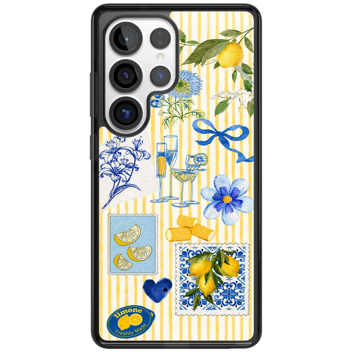 Limone Riviera Samsung S25 Ultra / Samsung S26 Ultra Impact Black Phone Case front