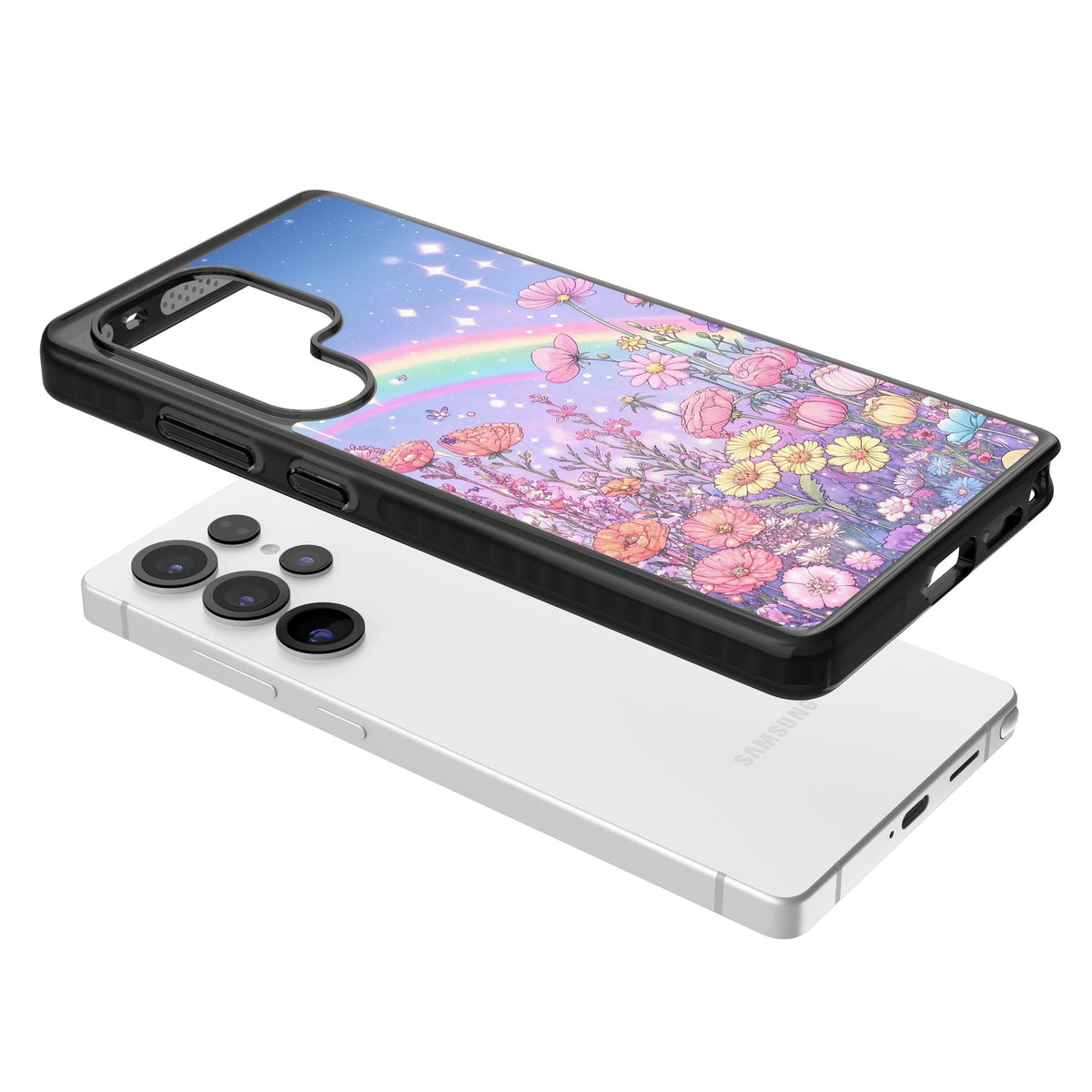 Magical Meadow Samsung S25 Ultra / Samsung S26 Ultra Impact Black Phone Case angled