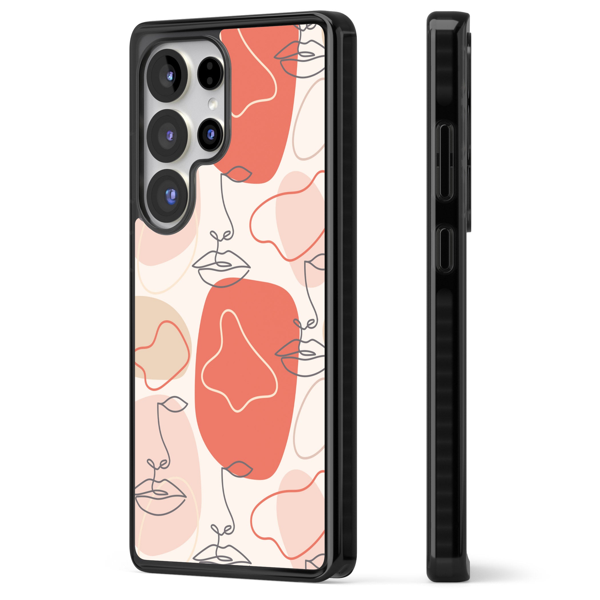 Abstract Face Line Art