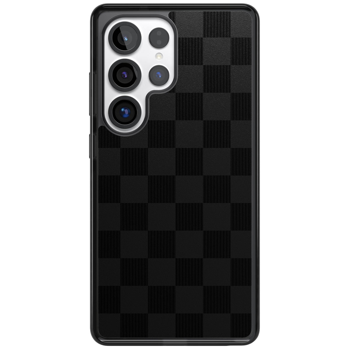 Black Checkered Samsung S25 Ultra / Samsung S26 Ultra Impact Black Phone Case front