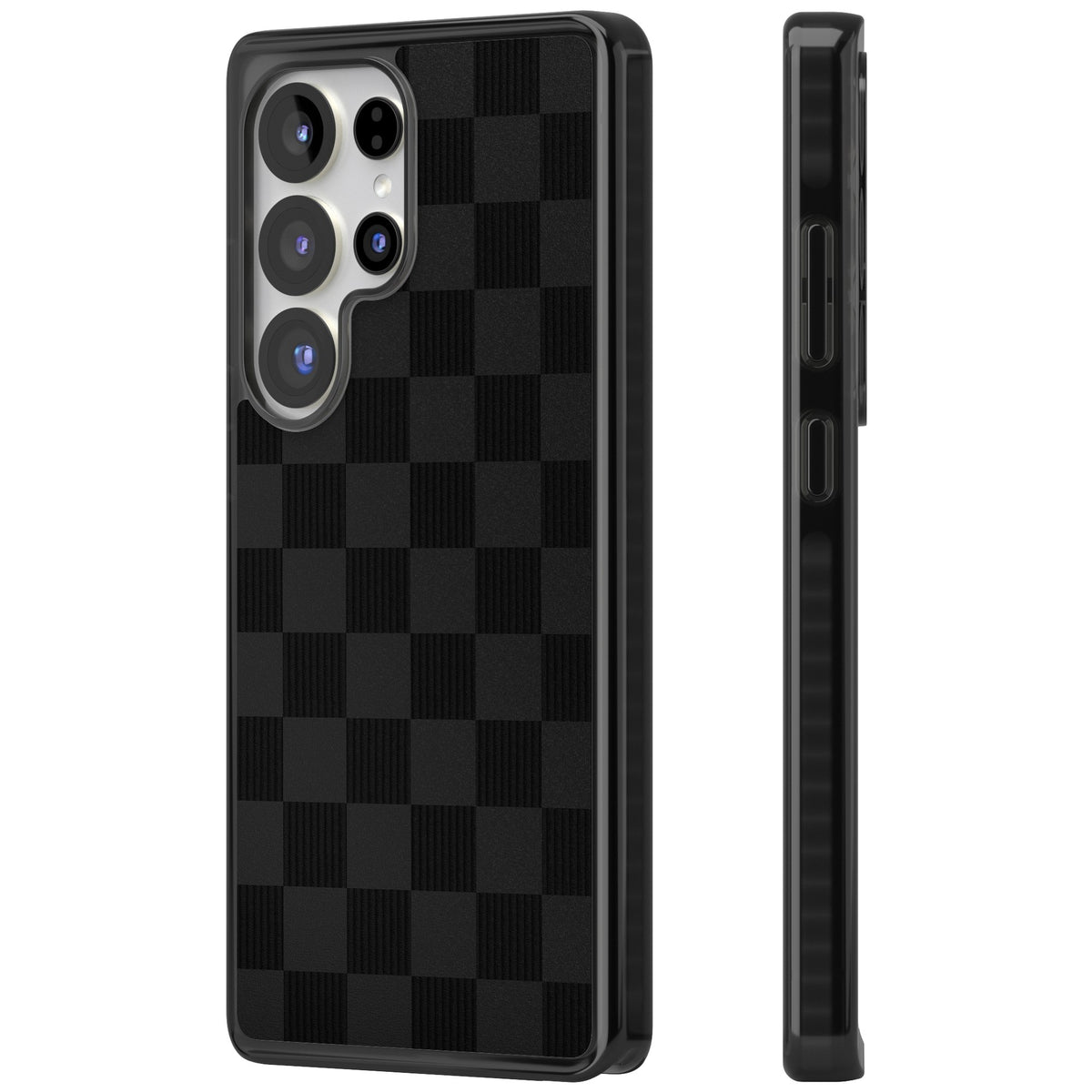 Black Checkered Samsung S25 Ultra / Samsung S26 Ultra Impact Black Phone Case side