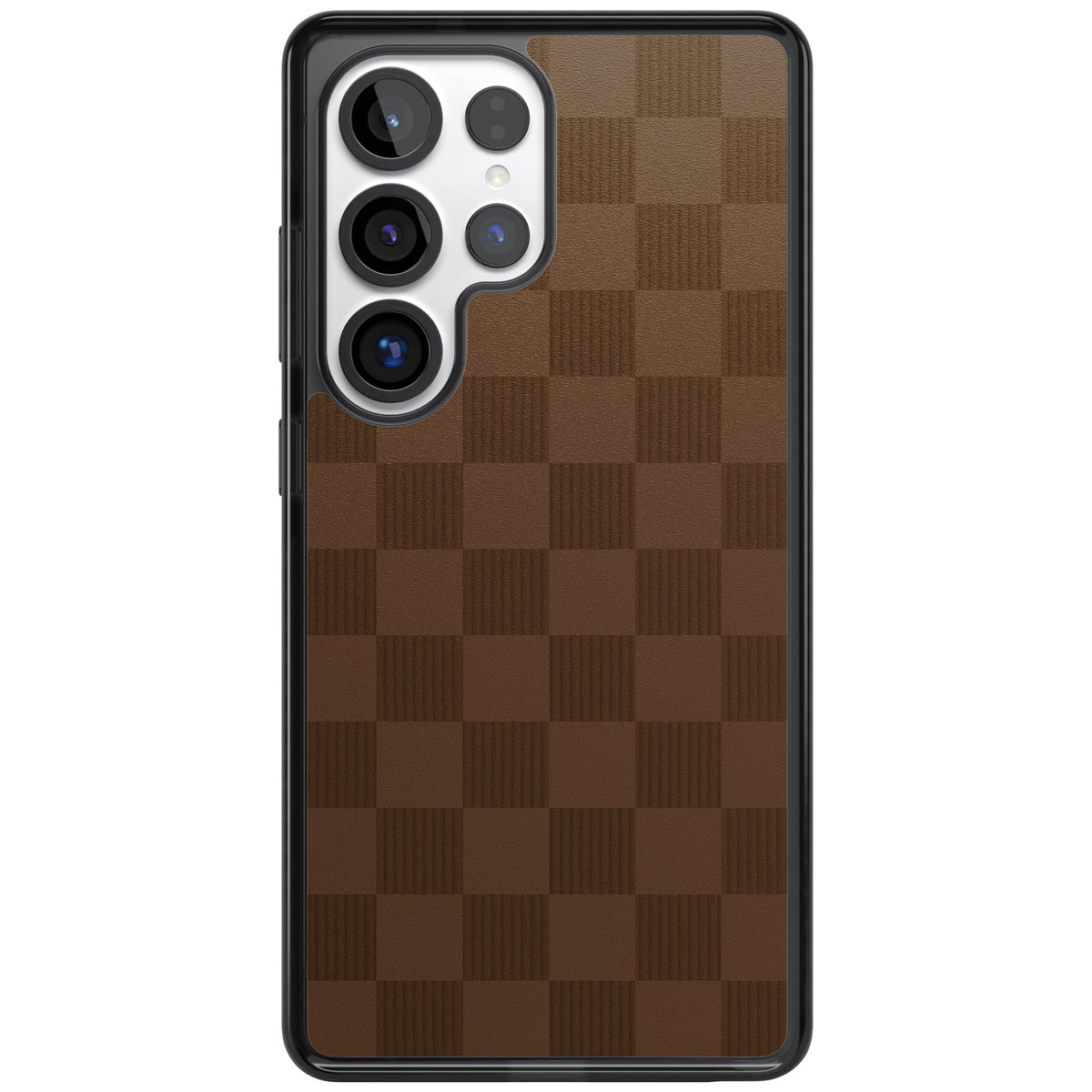 Chocolate Checkered Samsung S25 Ultra / Samsung S26 Ultra Impact Black Phone Case front