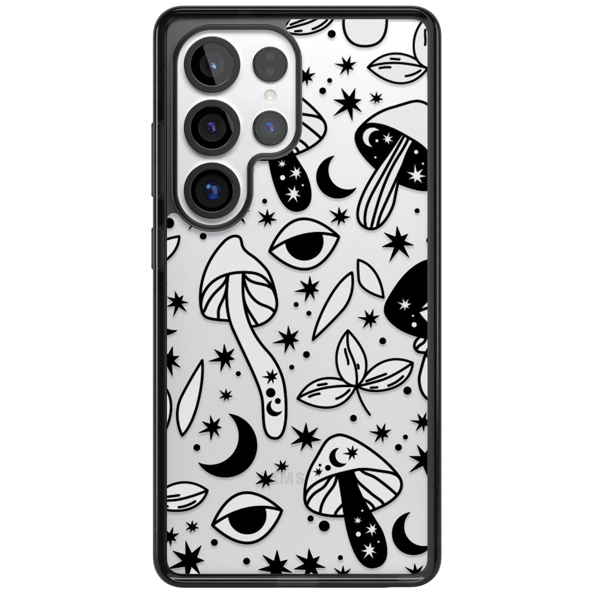 Mystic Mushrooms Pattern Samsung S25 Ultra / Samsung S26 Ultra Impact Black Phone Case front