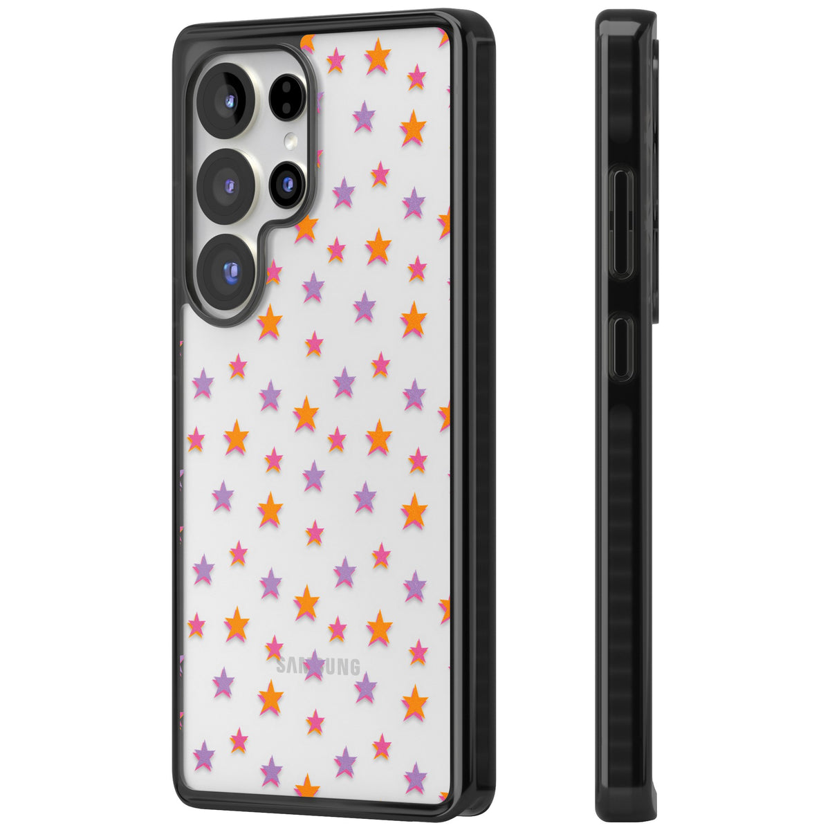 Spangling Stars Samsung S25 Ultra / Samsung S26 Ultra Impact Black Phone Case side