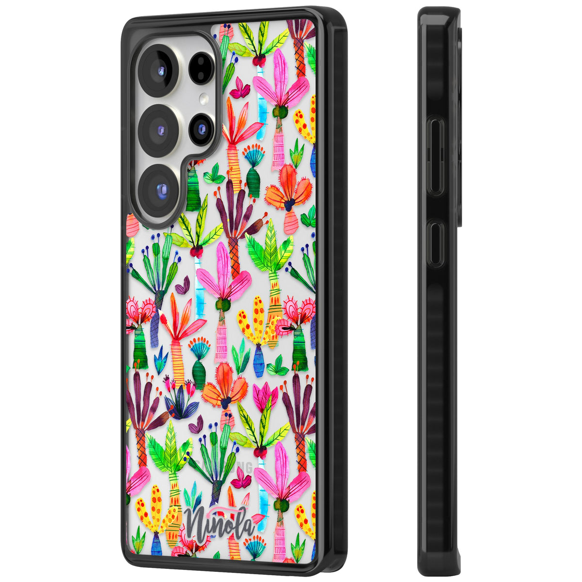 Tropical Botanical Samsung S25 Ultra / Samsung S26 Ultra Impact Black Phone Case side
