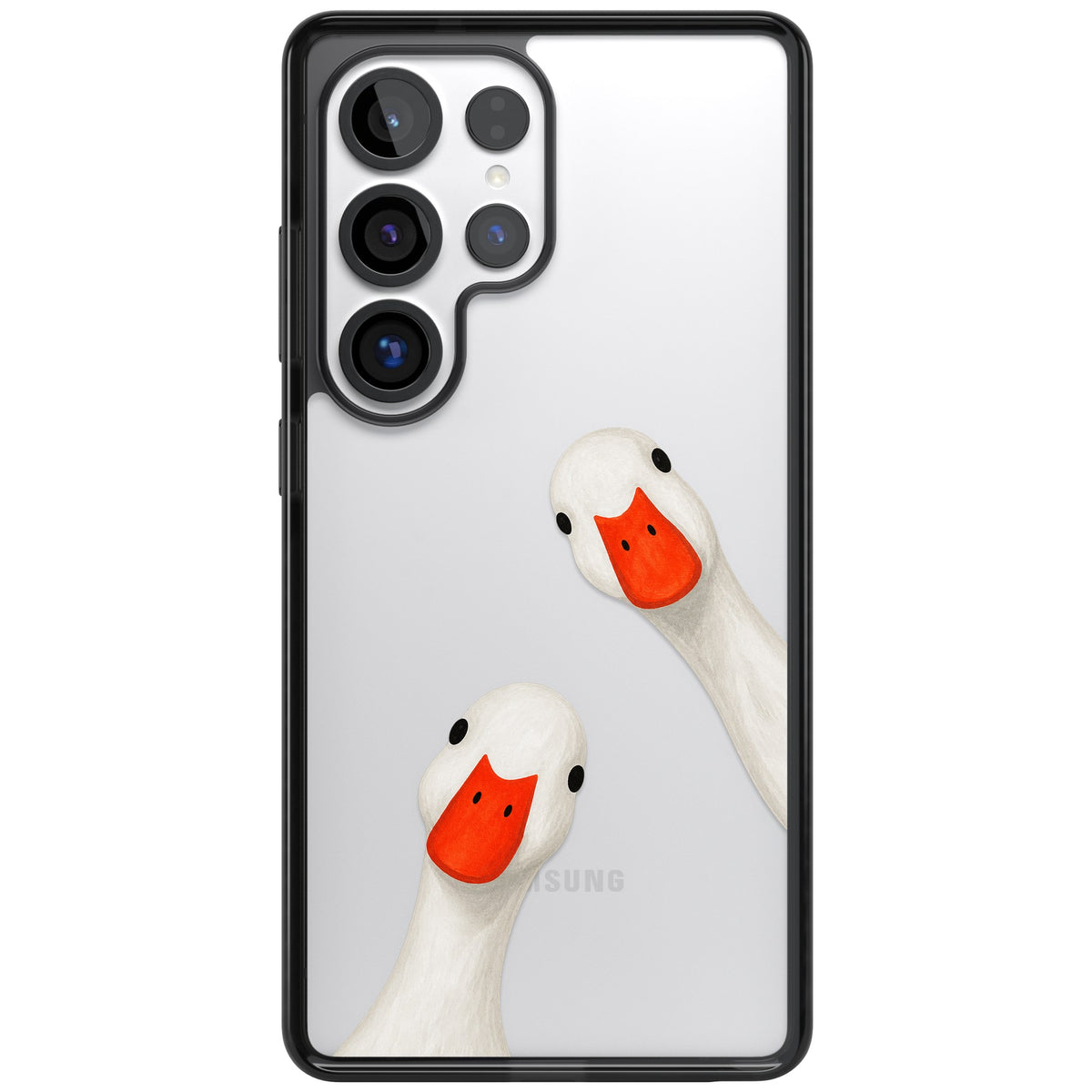 Nosy Ducks Samsung S25 Ultra / Samsung S26 Ultra Impact Black Phone Case front