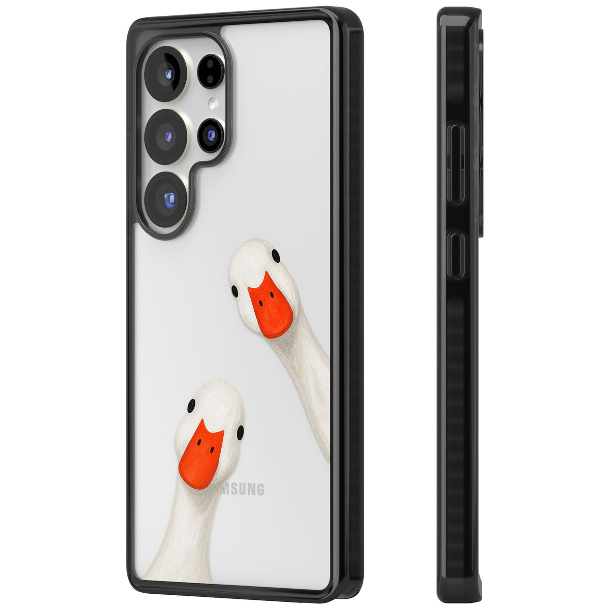 Nosy Ducks Samsung S25 Ultra / Samsung S26 Ultra Impact Black Phone Case side