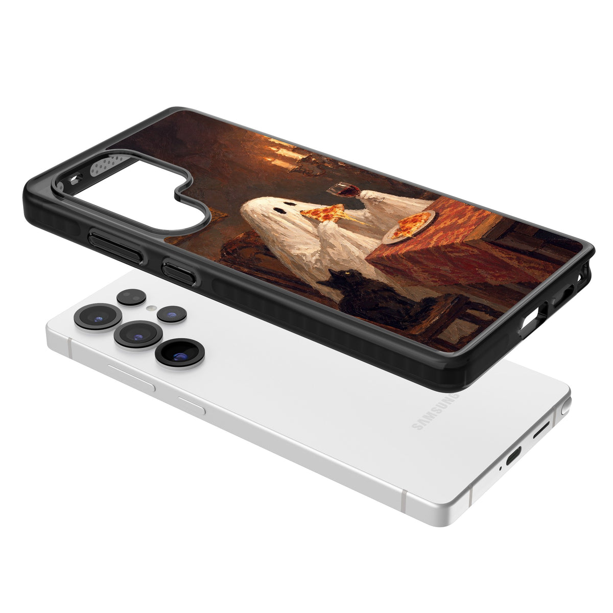 Lonely Night In Samsung S25 Ultra / Samsung S26 Ultra Impact Black Phone Case angled
