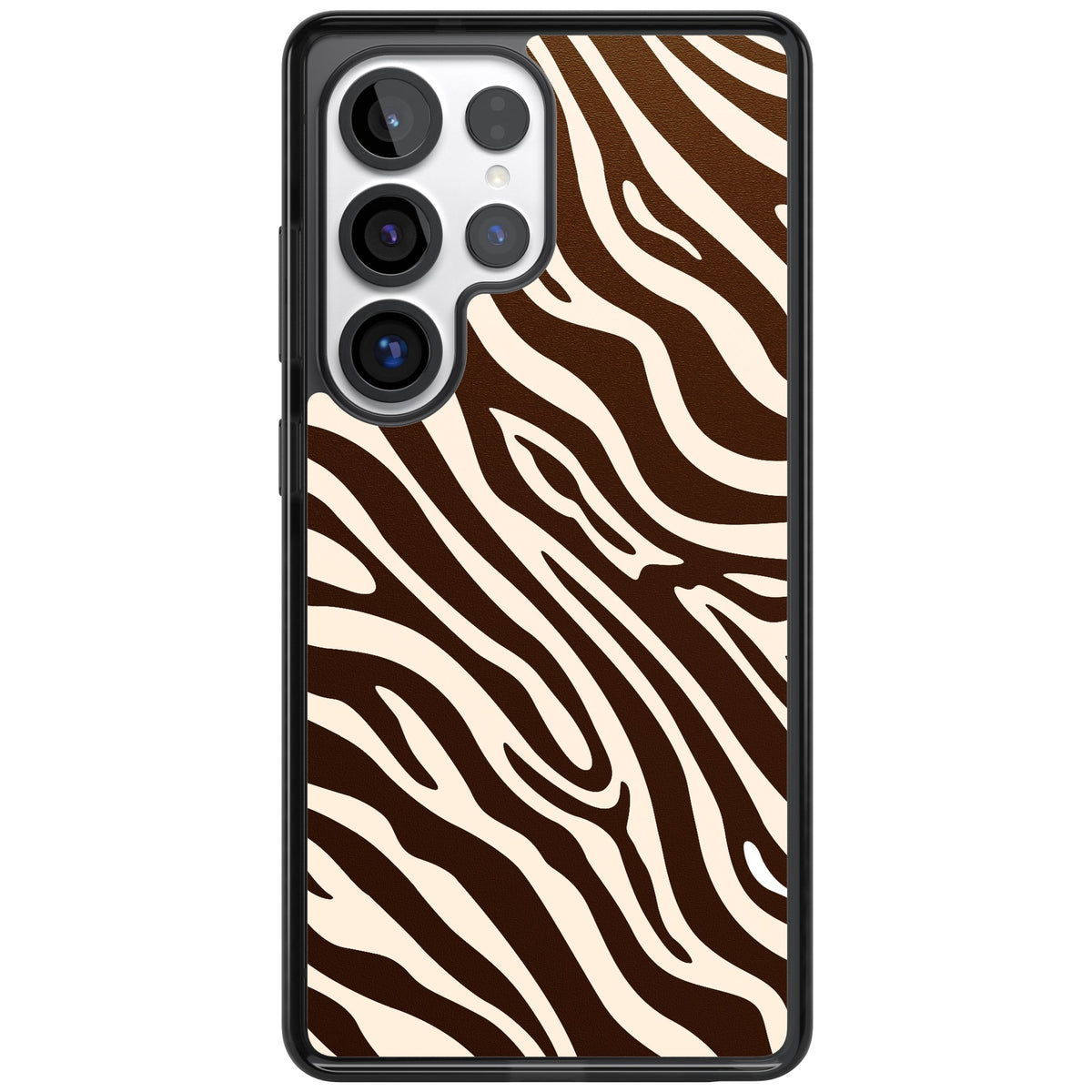 Mocha Zebra Samsung S25 Ultra / Samsung S26 Ultra Impact Black Phone Case front