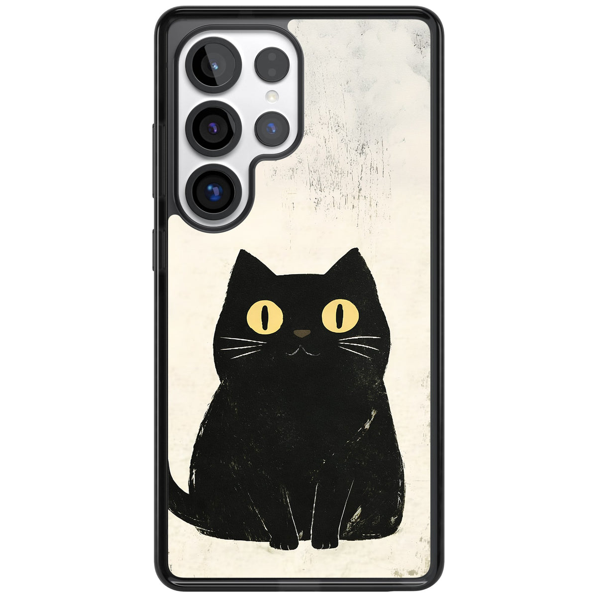 Midnight Whiskers Samsung S25 Ultra / Samsung S26 Ultra Impact Black Phone Case front