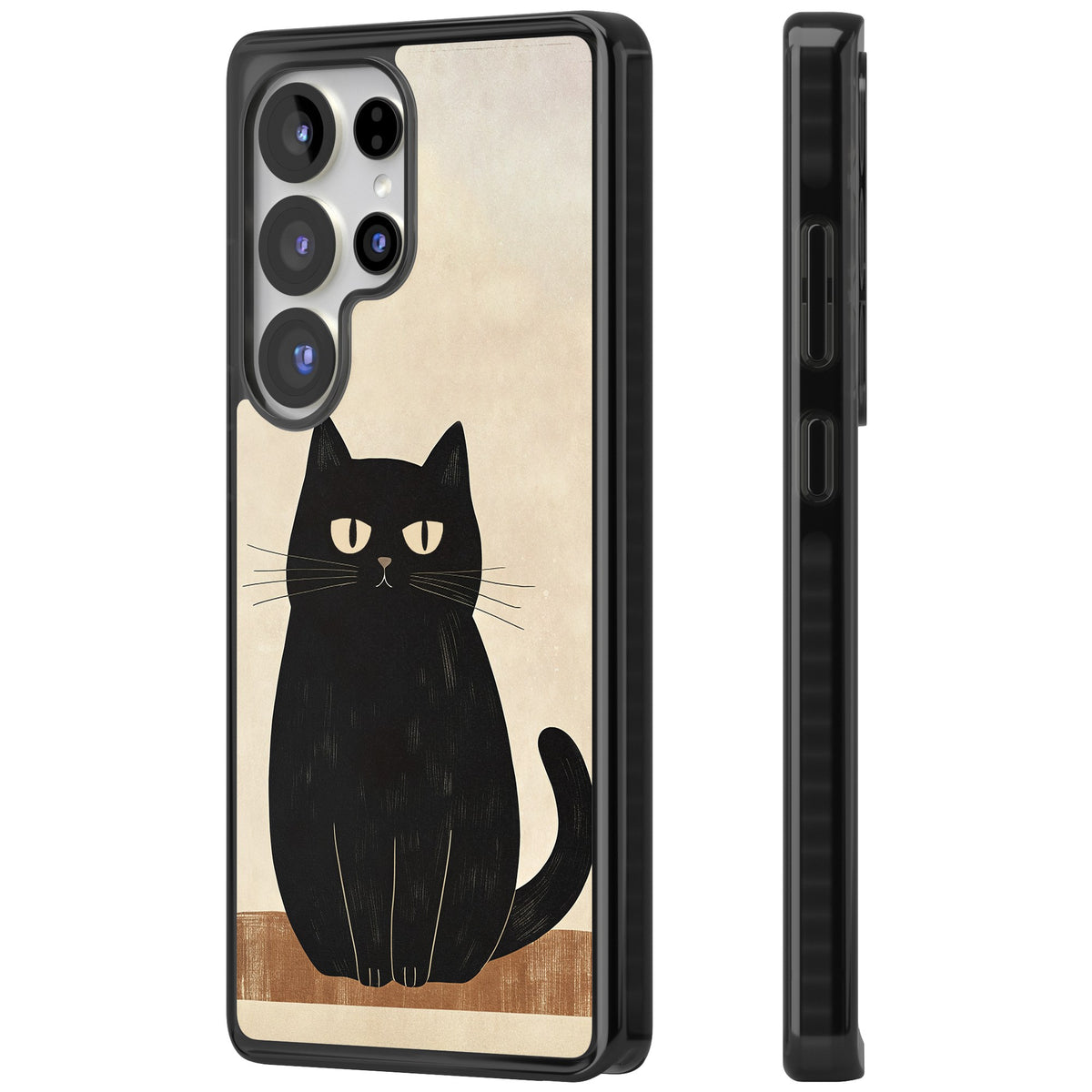 Sassy Black Cat Samsung S25 Ultra / Samsung S26 Ultra Impact Black Phone Case side