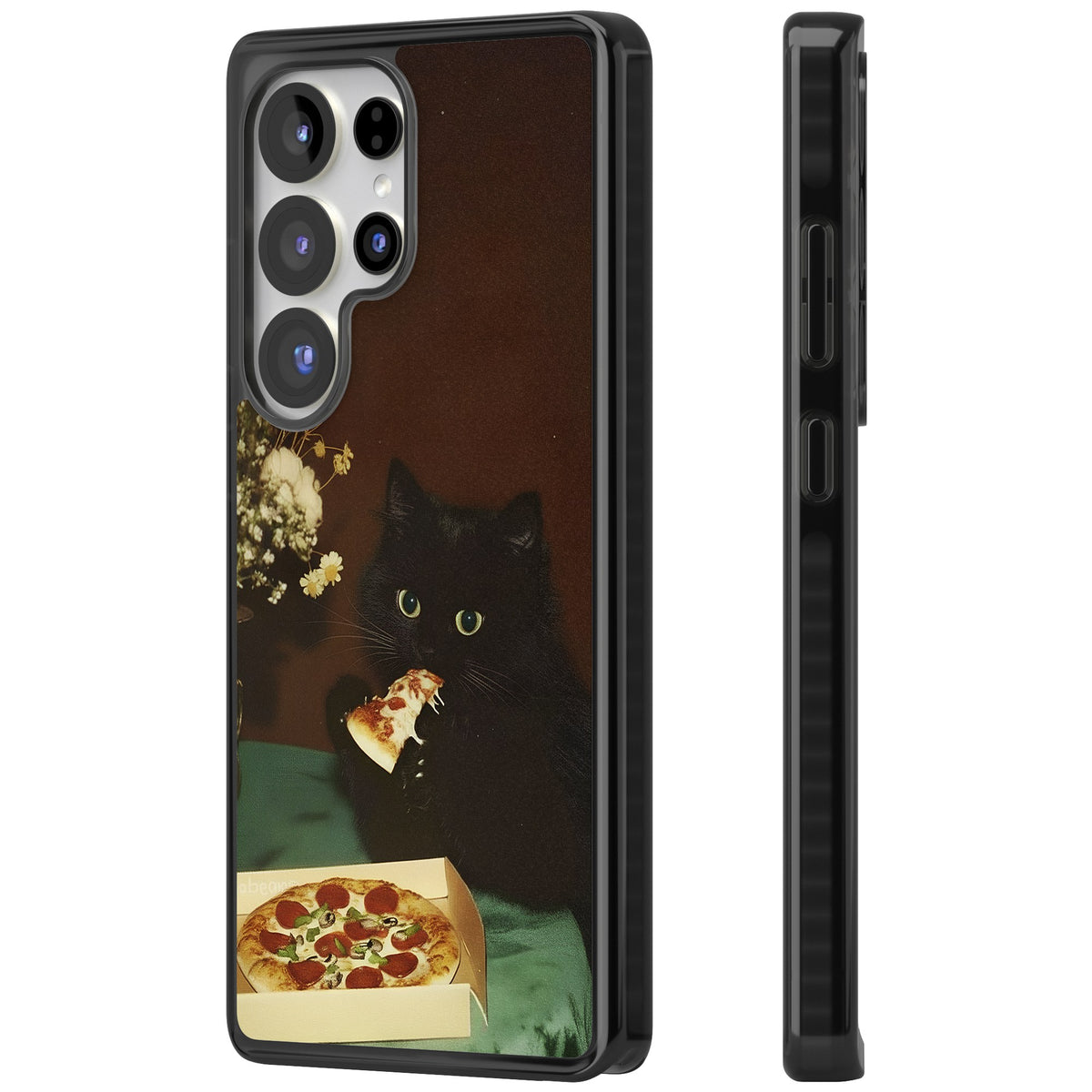 Late Night Snack Cat Samsung S25 Ultra / Samsung S26 Ultra Impact Black Phone Case side