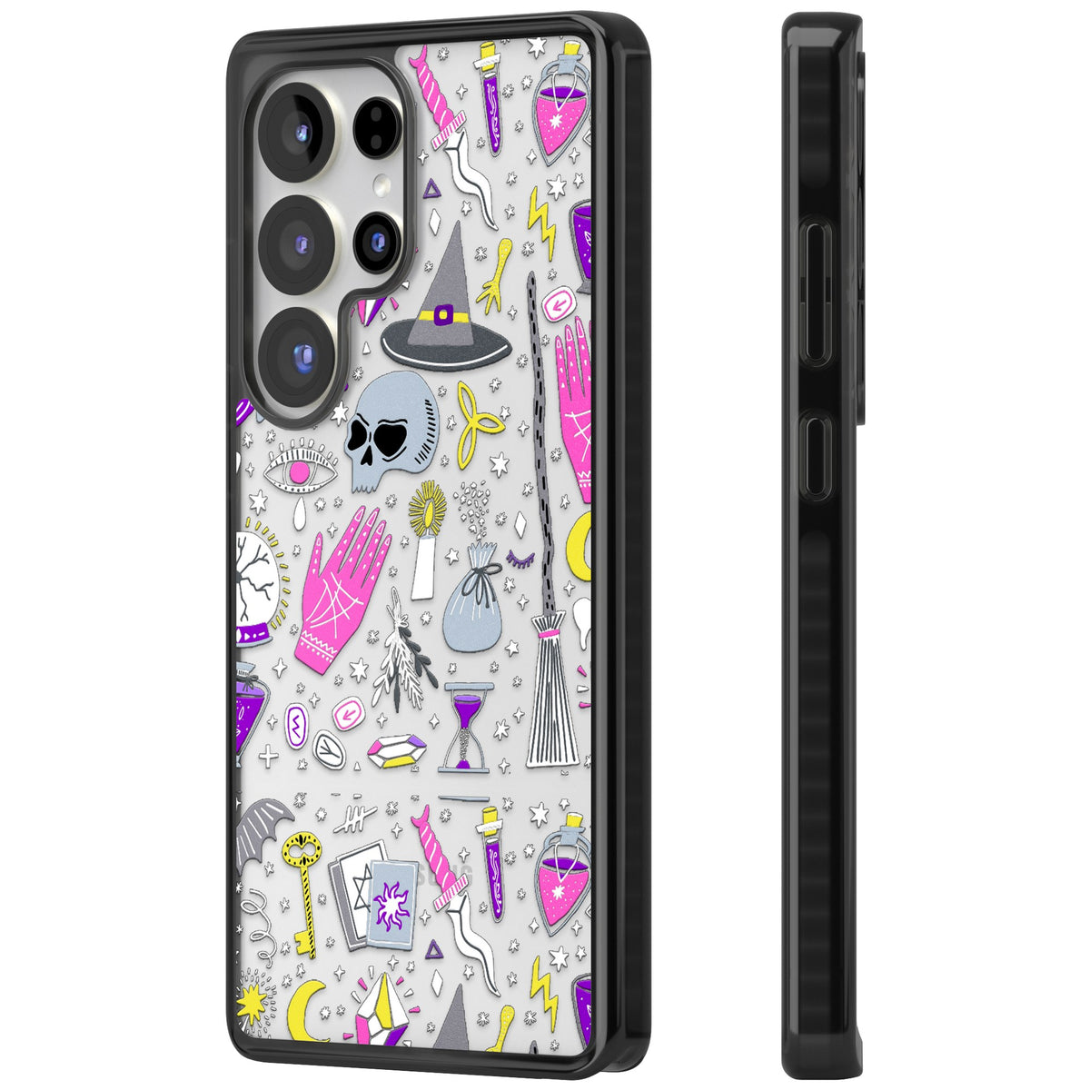 Black Magic Pattern Samsung S25 Ultra / Samsung S26 Ultra Impact Black Phone Case side