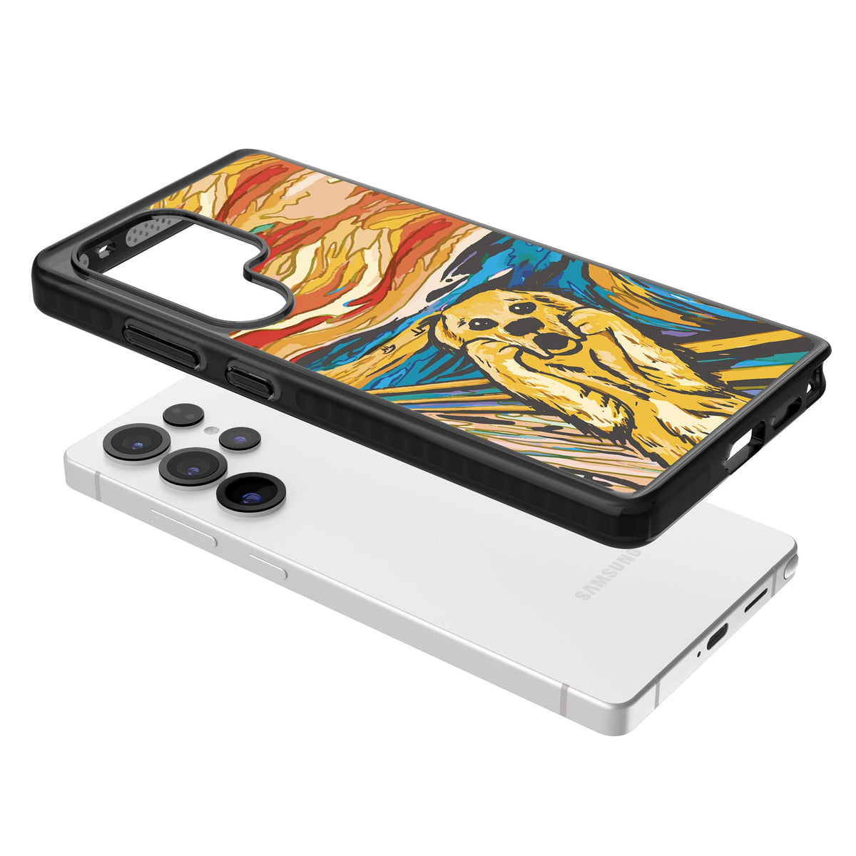 The Bark Samsung S25 Ultra / Samsung S26 Ultra Impact Black Phone Case angled