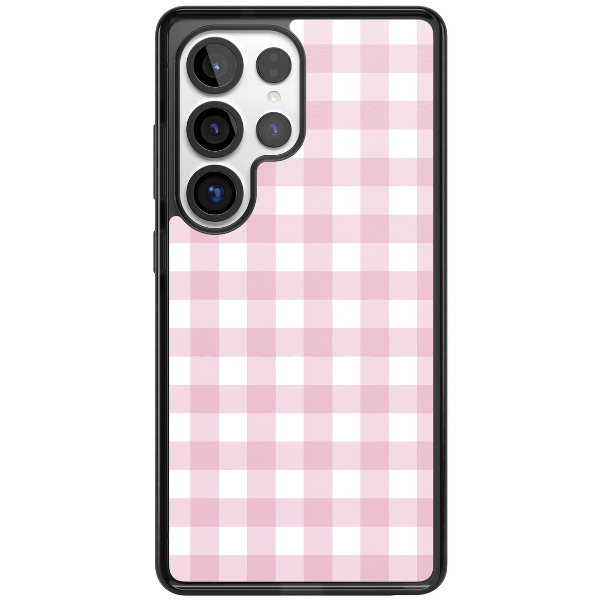 Pink Gingham Samsung S25 Ultra / Samsung S26 Ultra Impact Black Phone Case front