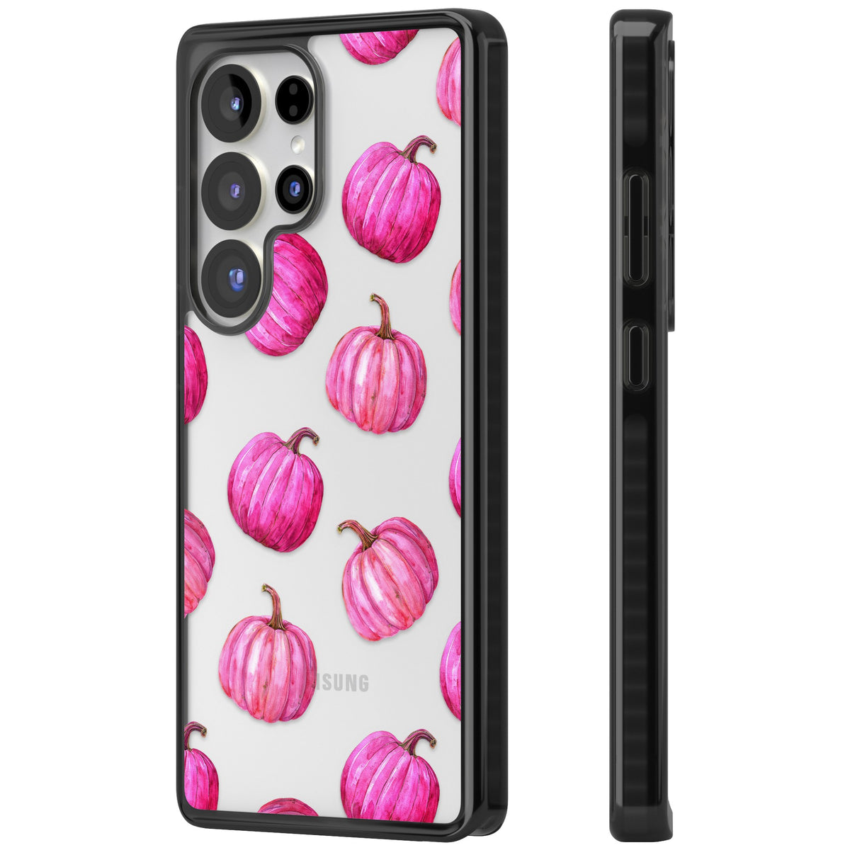 Pink Pumpkins Samsung S25 Ultra / Samsung S26 Ultra Impact Black Phone Case side