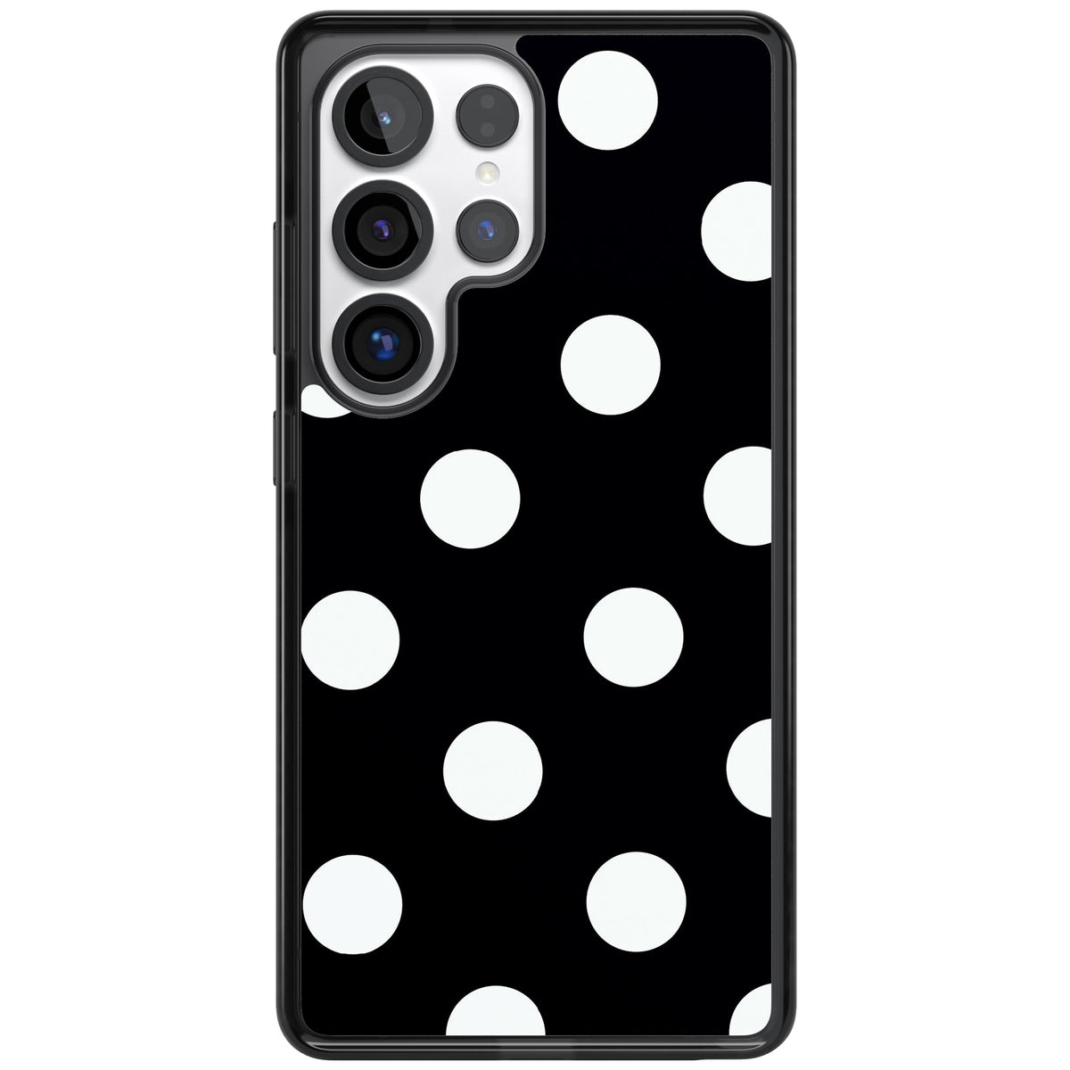 Chic Black Polka Dot Samsung S25 Ultra / Samsung S26 Ultra Impact Black Phone Case front