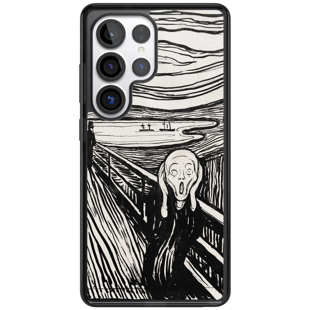 The Scream (Black & White) Samsung S25 Ultra / Samsung S26 Ultra Impact Black Phone Case front