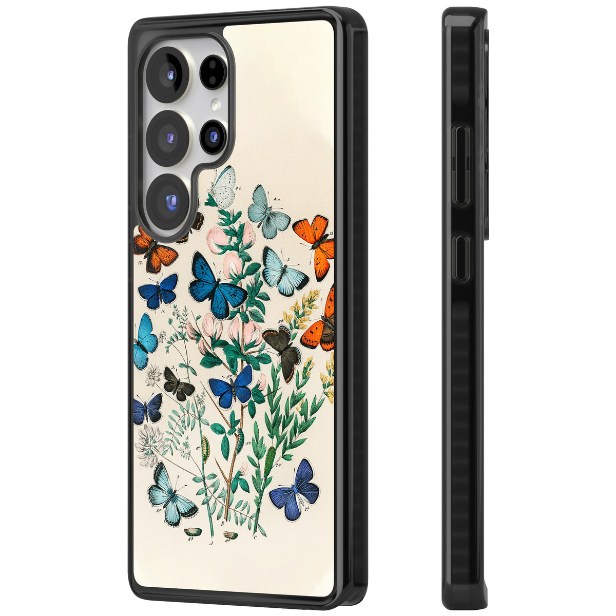European Butterflies Samsung S25 Ultra / Samsung S26 Ultra Impact Black Phone Case side