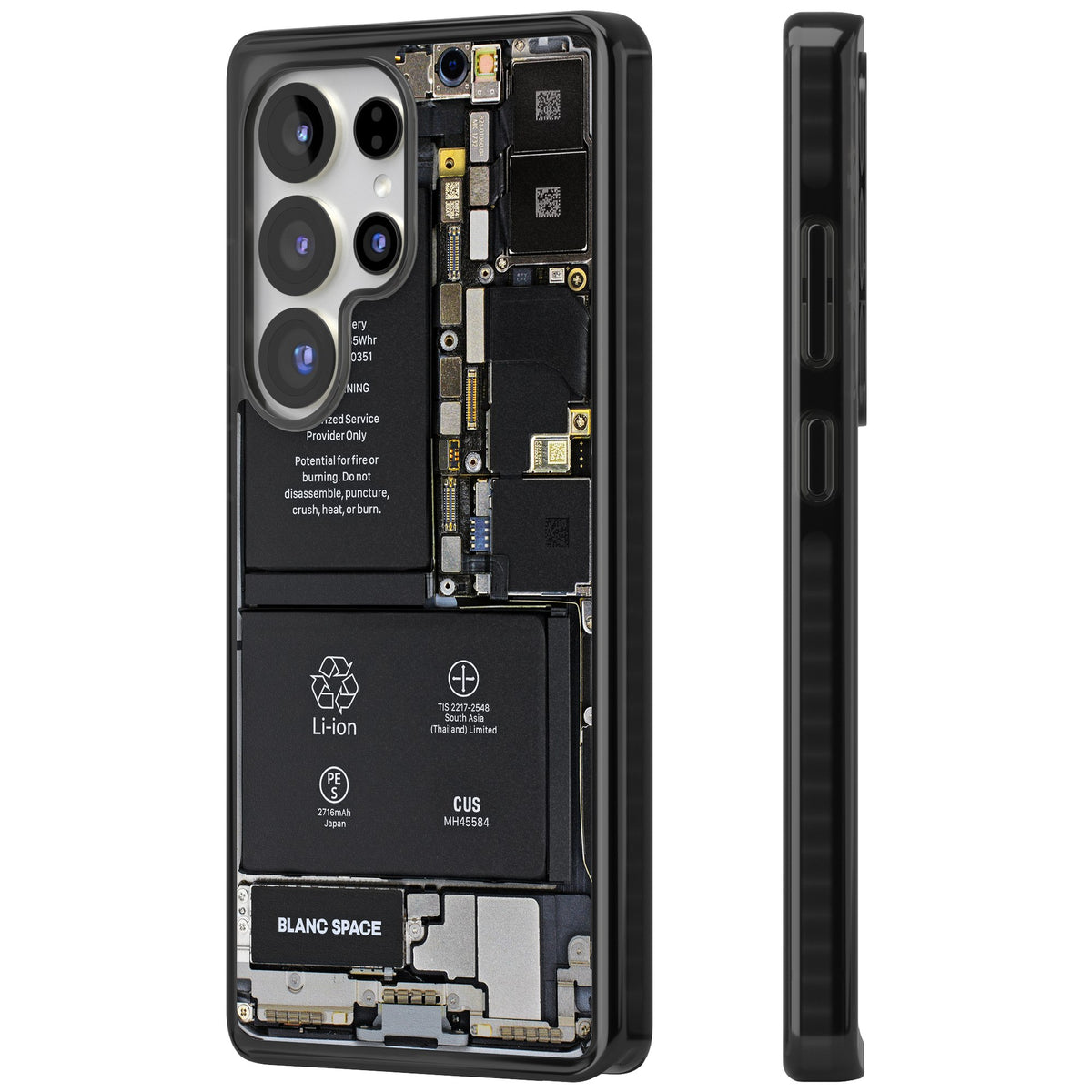 Circuit Board Samsung S25 Ultra / Samsung S26 Ultra Impact Black Phone Case side