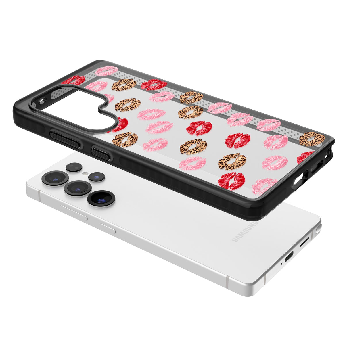 Wild Kisses Samsung S25 Ultra / Samsung S26 Ultra Impact Black Phone Case angled