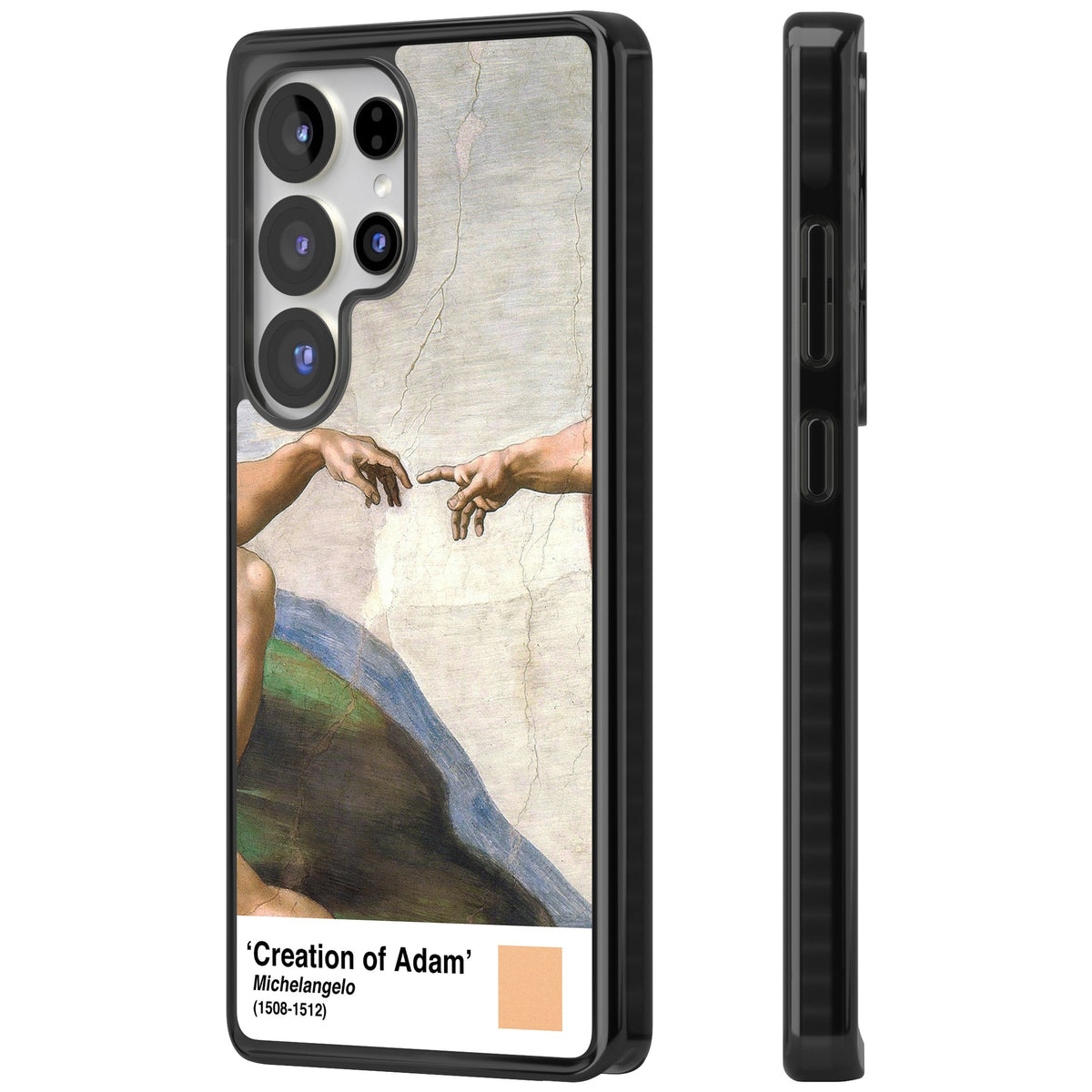 Creation Of Adam Samsung S25 Ultra / Samsung S26 Ultra Impact Black Phone Case side