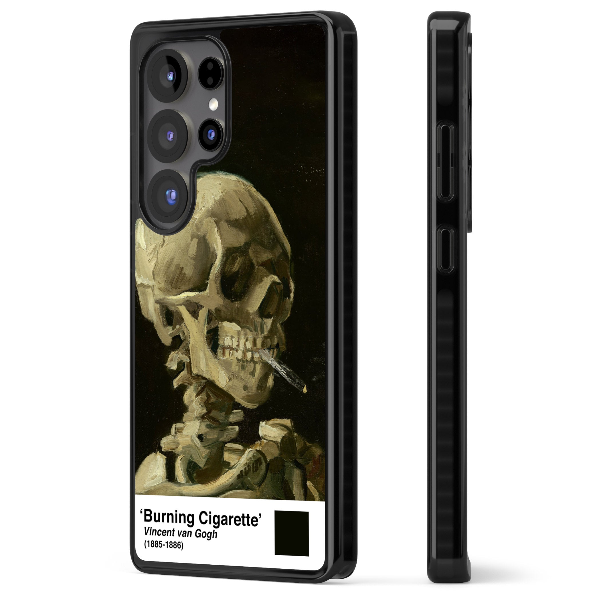 Skull Of A Skeleton With Burning Cigarette