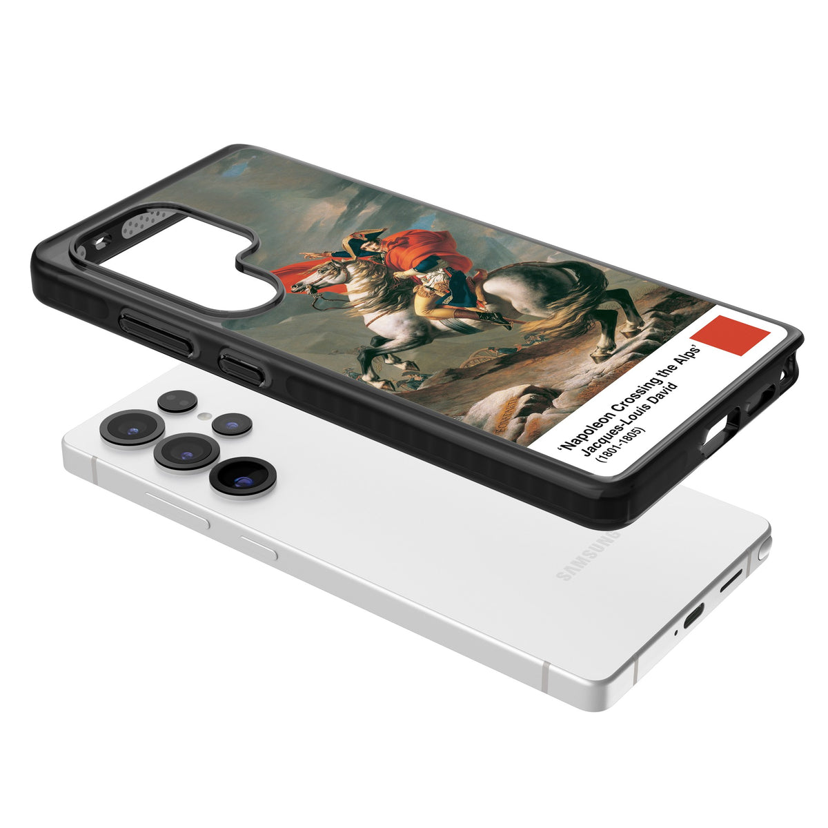 Napoleon Crossing The Alps Samsung S25 Ultra / Samsung S26 Ultra Impact Black Phone Case angled