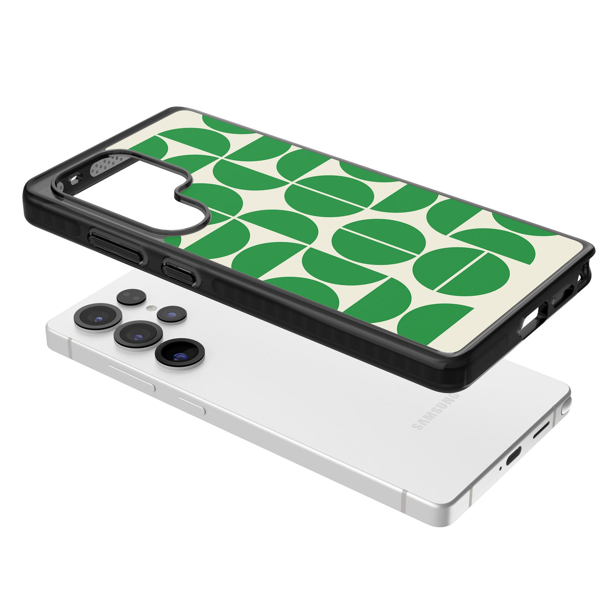 Bauhaus Green Samsung S25 Ultra / Samsung S26 Ultra Impact Black Phone Case angled