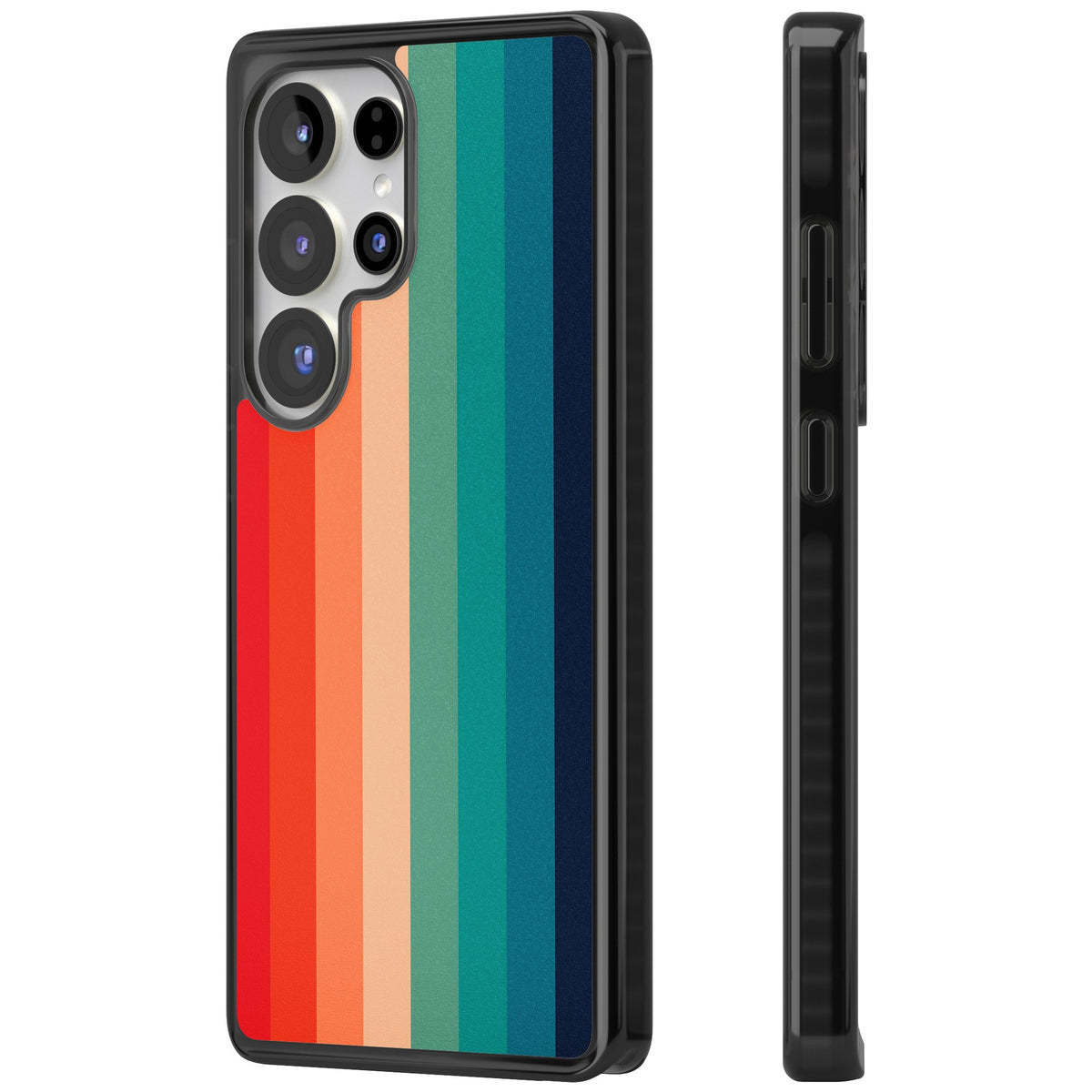 Retro Spectrum Samsung S25 Ultra / Samsung S26 Ultra Impact Black Phone Case side