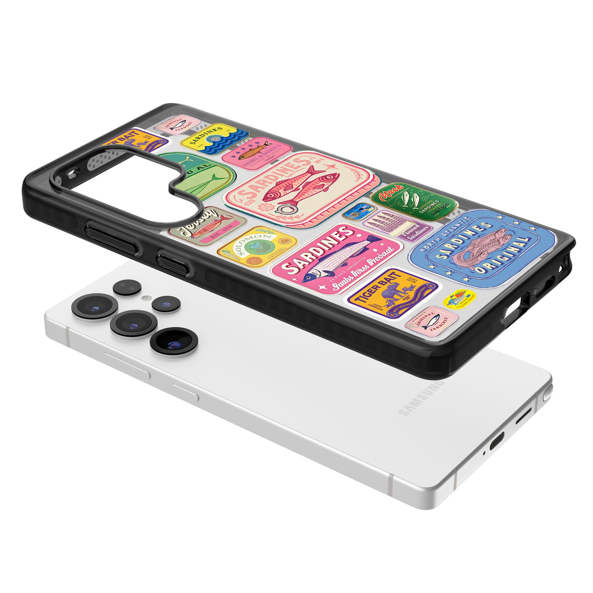 Coastal Sardines Samsung S25 Ultra / Samsung S26 Ultra Impact Black Phone Case angled
