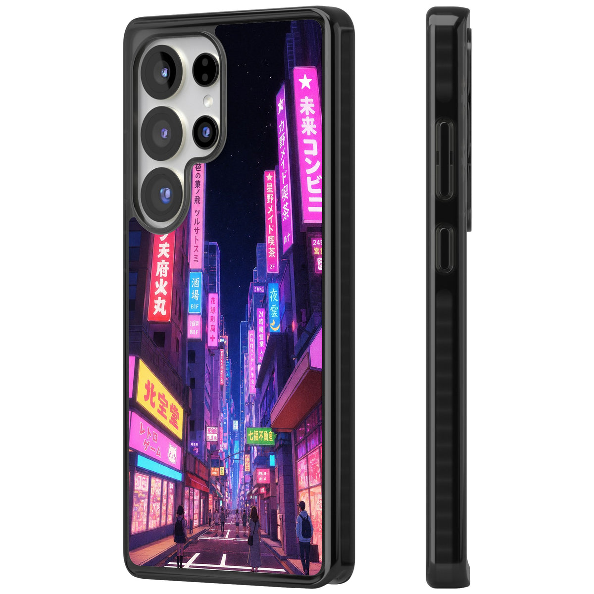 Shibuya At Night Samsung S25 Ultra / Samsung S26 Ultra Impact Black Phone Case side