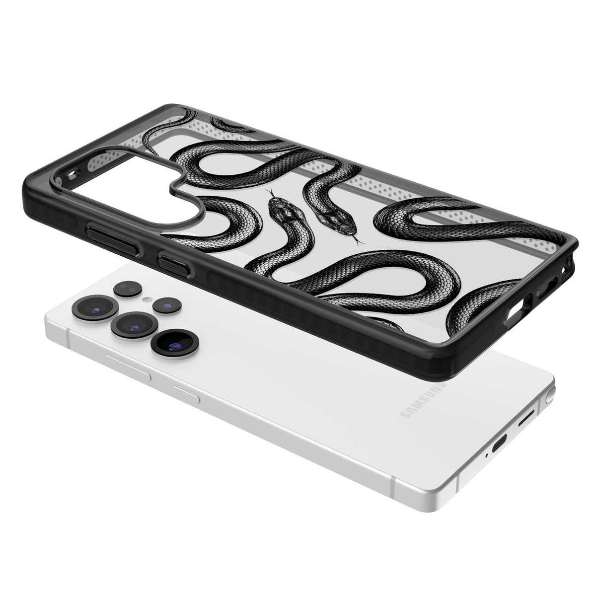 Black Kingsnake Samsung S26 Ultra Impact Black Phone Case angled