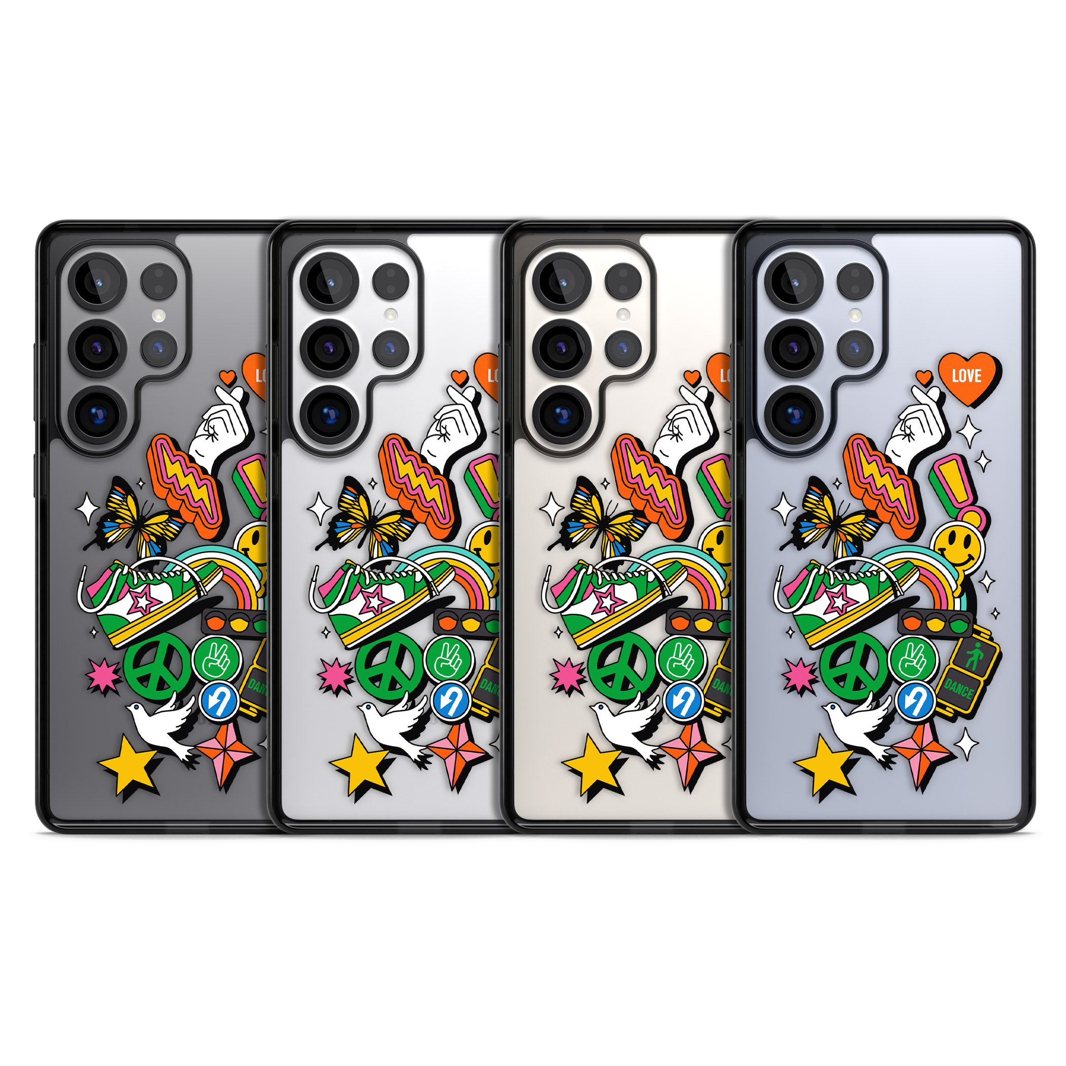 Nostalgic Sticker Collage