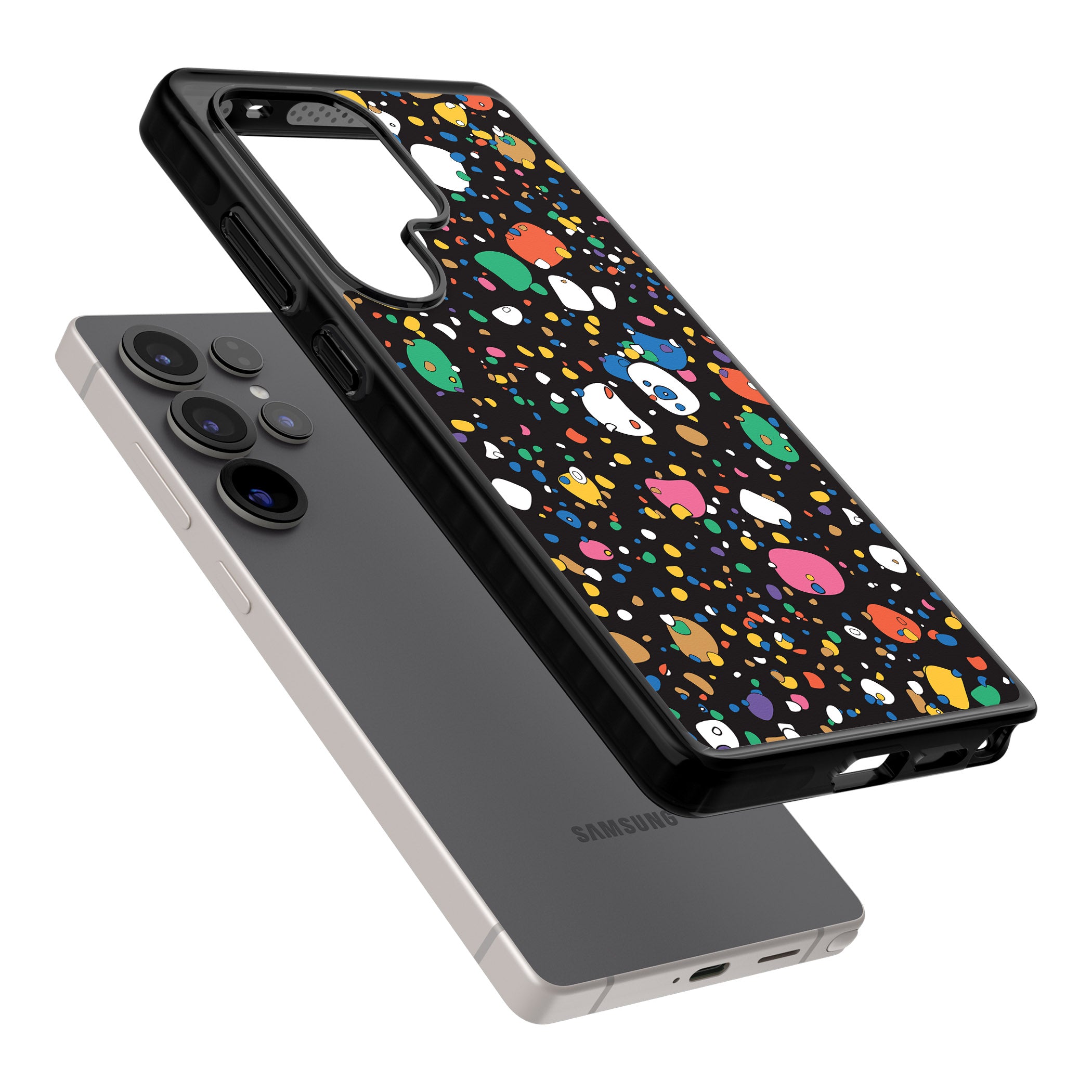 Colourful Confetti Pebbles (Black)