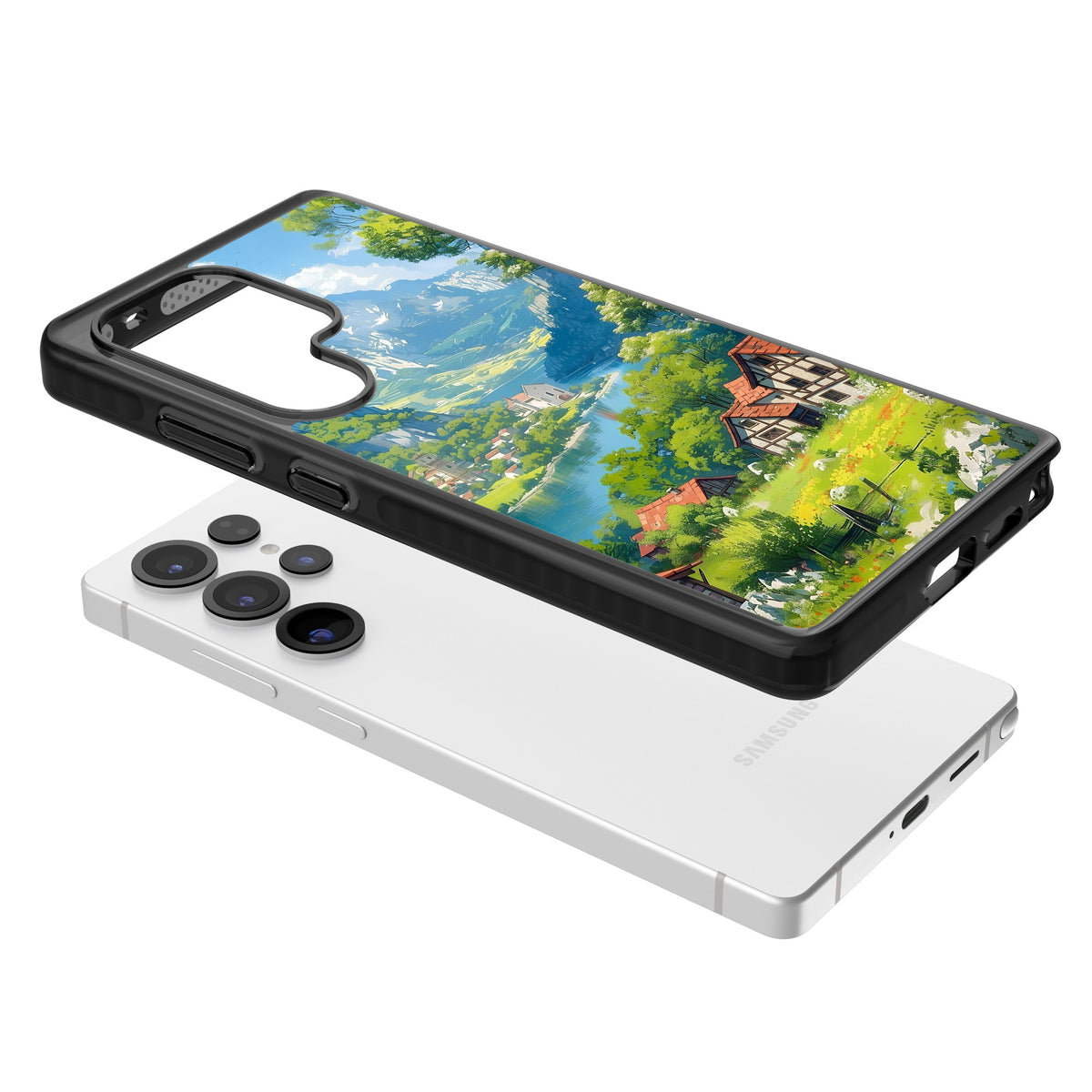 Village In The Valley Samsung S25 Ultra / Samsung S26 Ultra Impact Black Phone Case angled