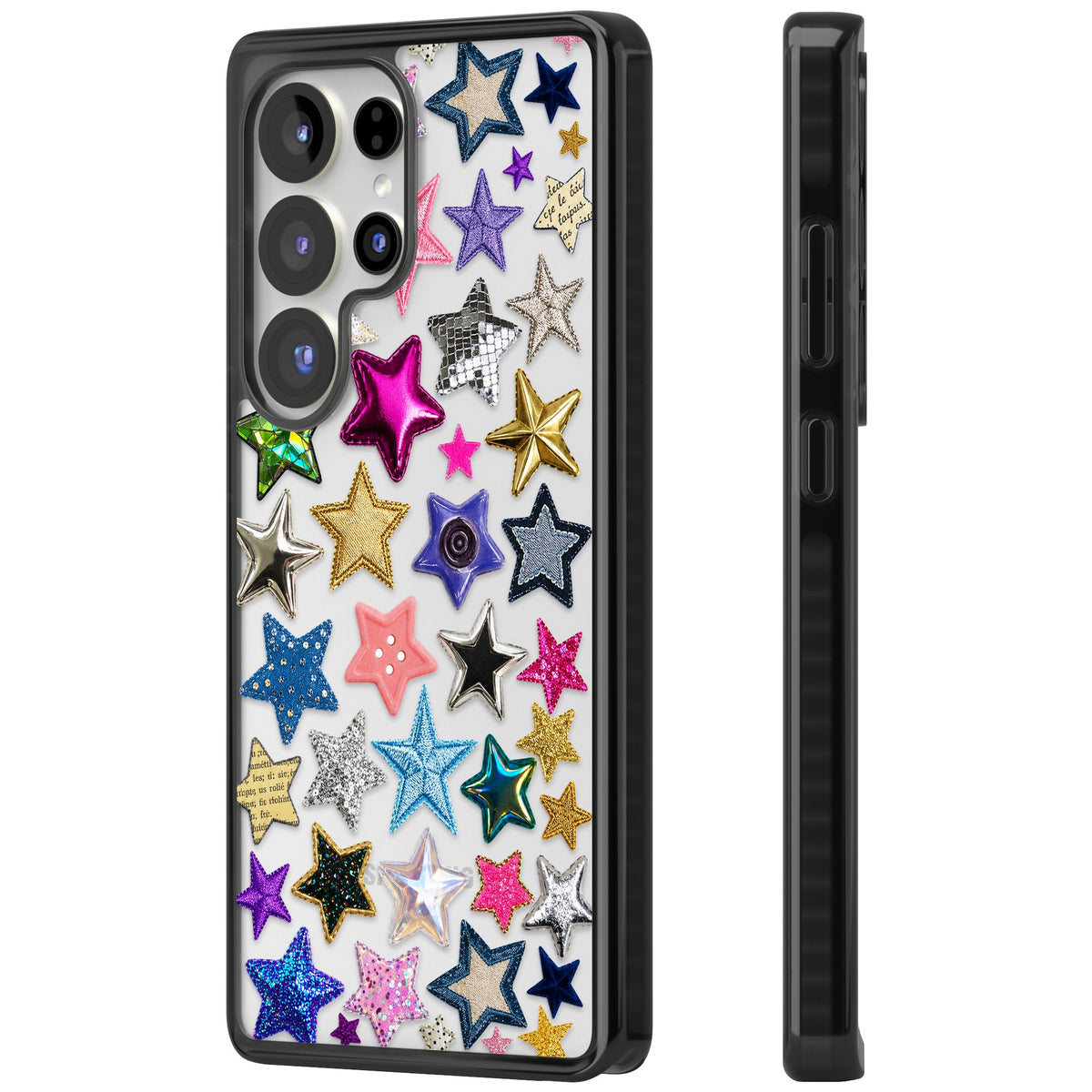 Crafty Star Mix Samsung S25 Ultra / Samsung S26 Ultra Impact Black Phone Case side