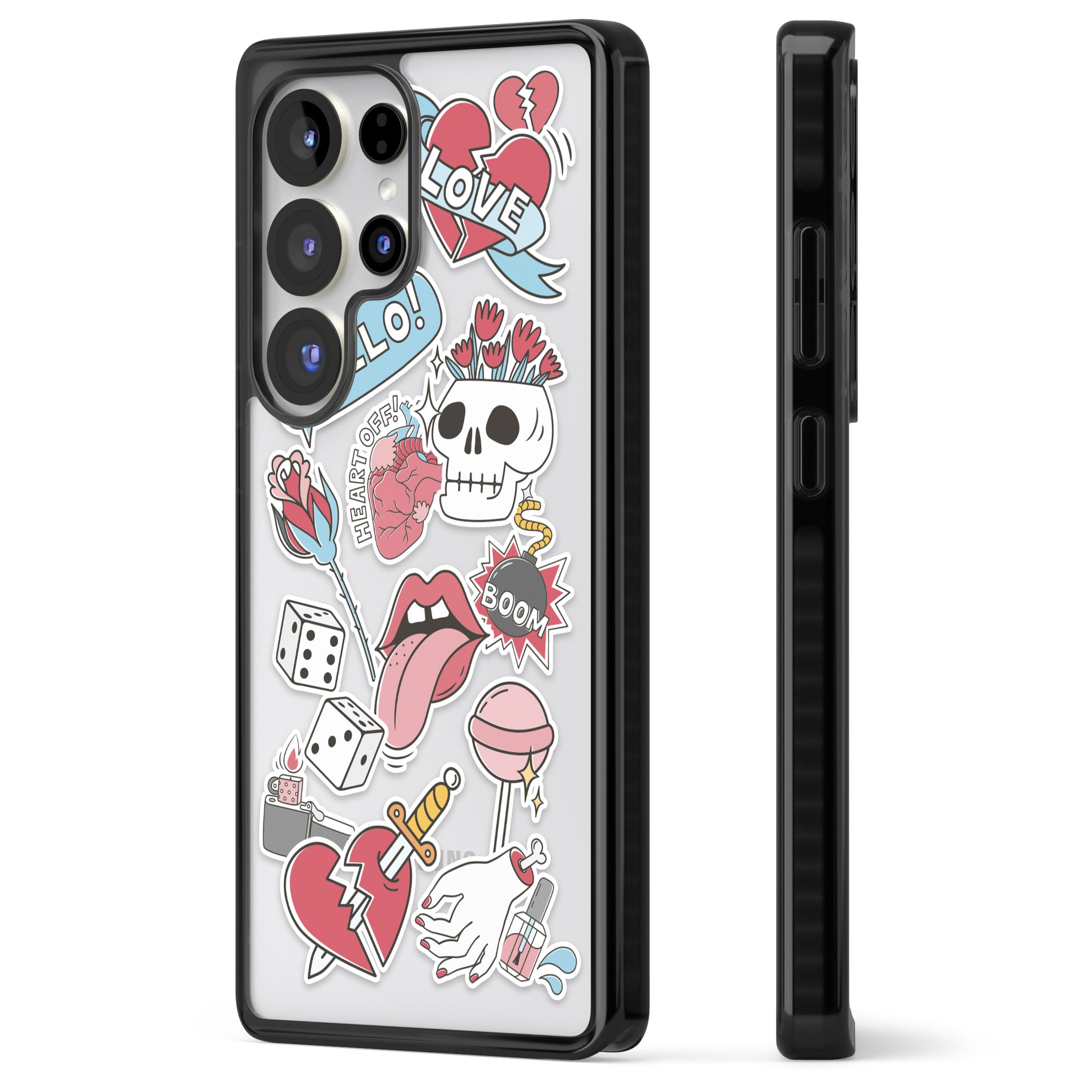 Skull & Flowers Stickers