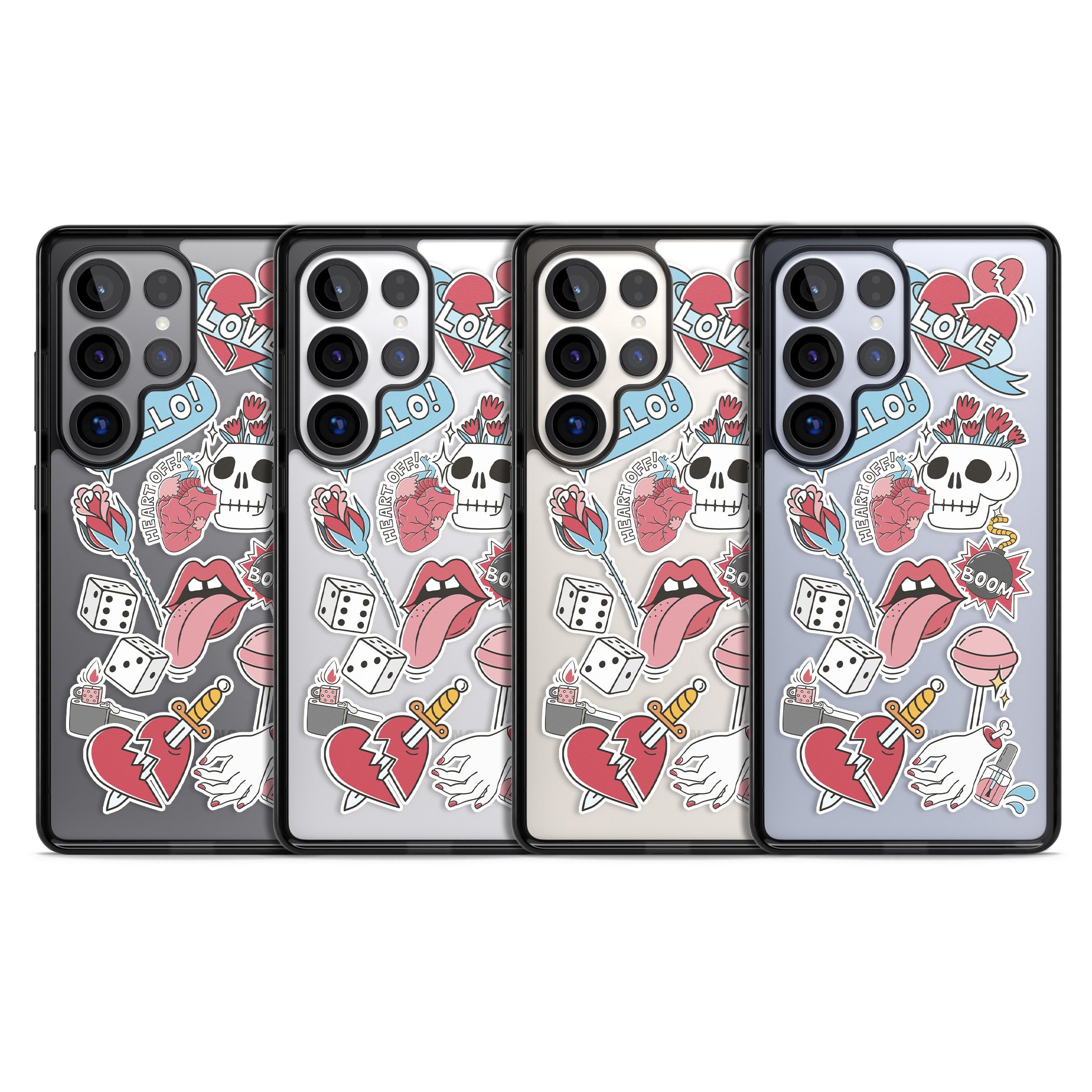 Skull & Flowers Stickers