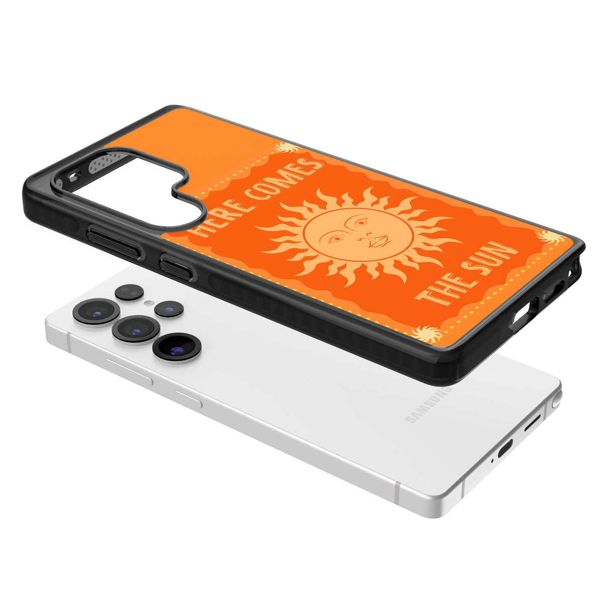 Here Comes The Sun Samsung S25 Ultra / Samsung S26 Ultra Impact Black Phone Case angled