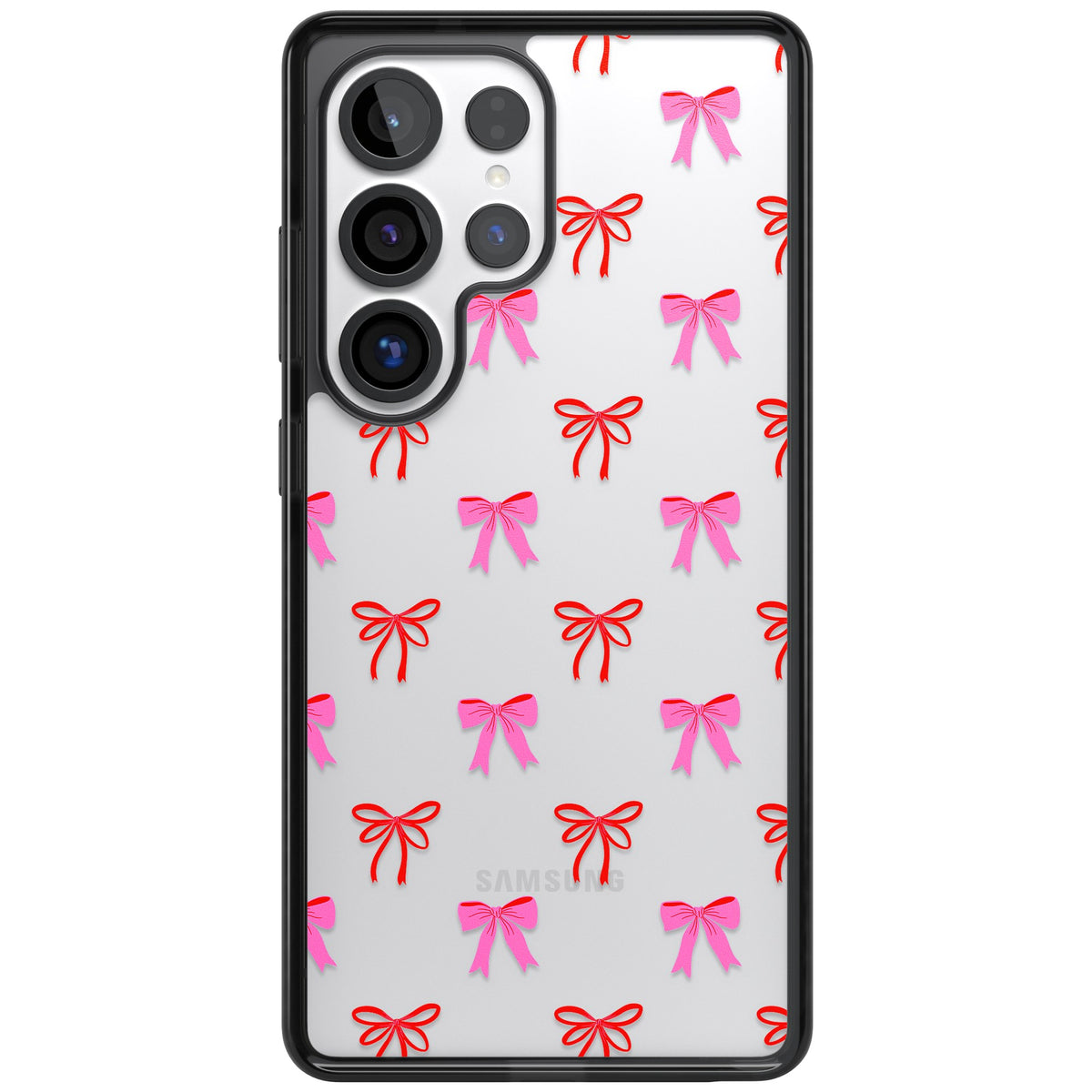 Cute Bow Pattern Samsung S25 Ultra / Samsung S26 Ultra Impact Black Phone Case front