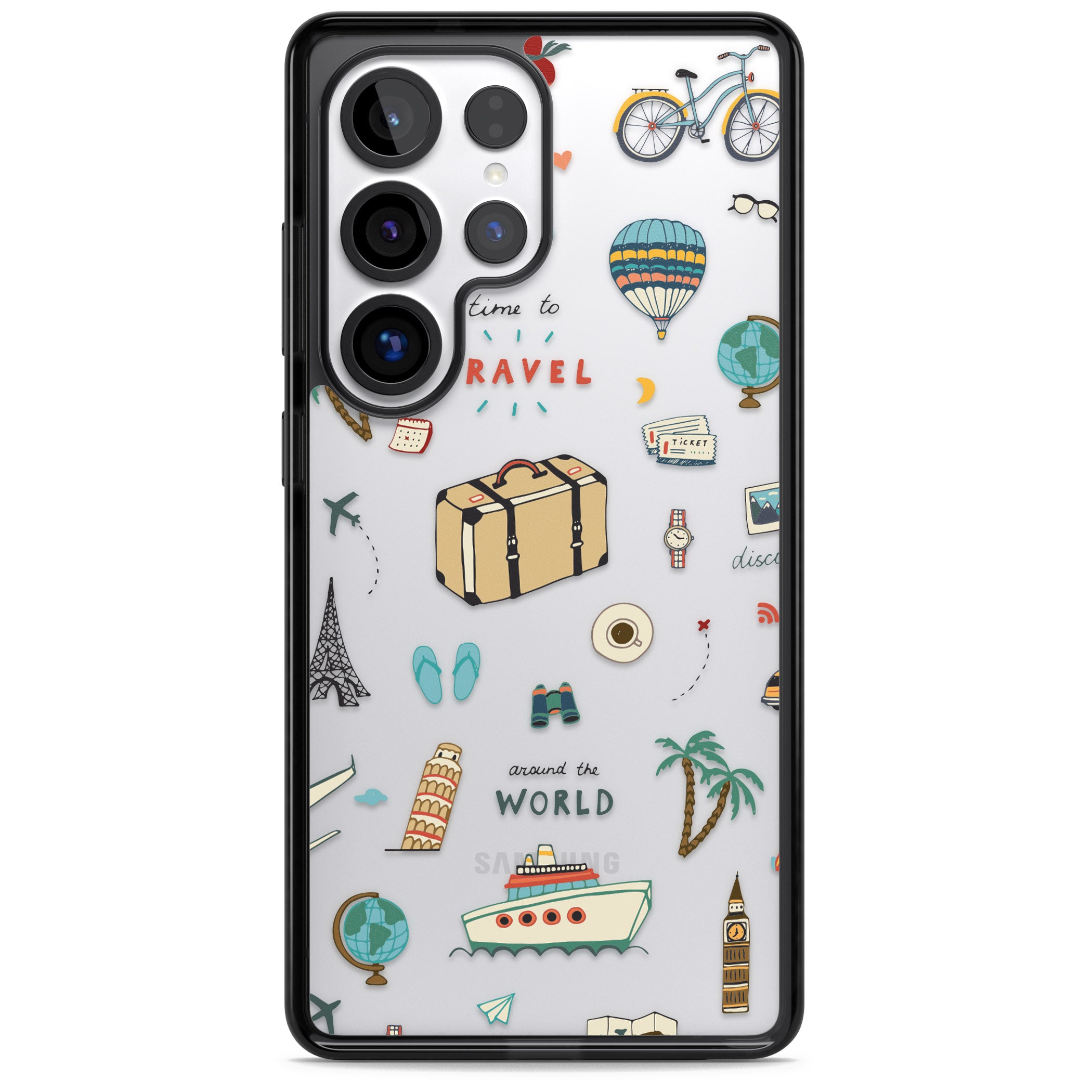 Cute Travel Pattern Transparent