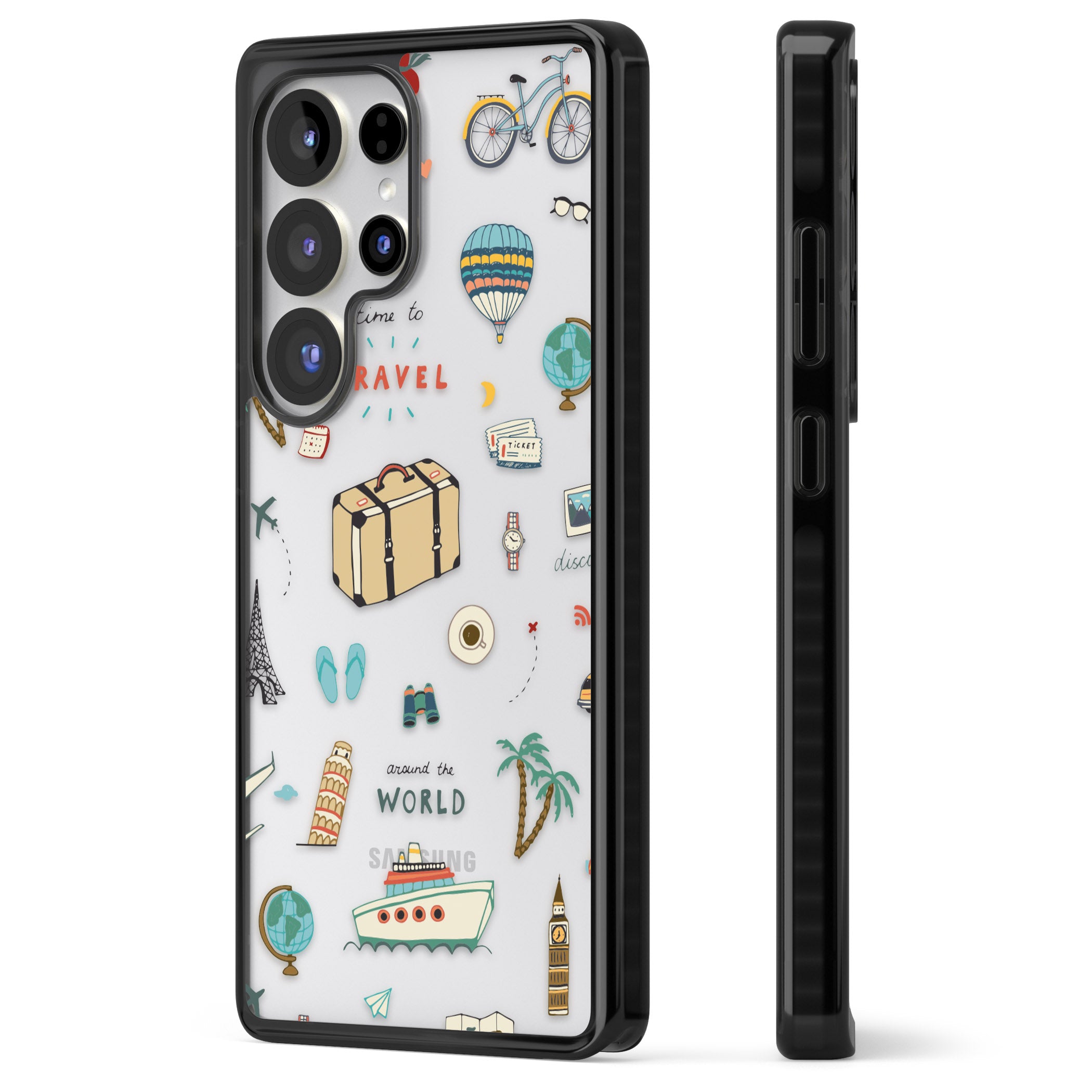 Cute Travel Pattern Transparent