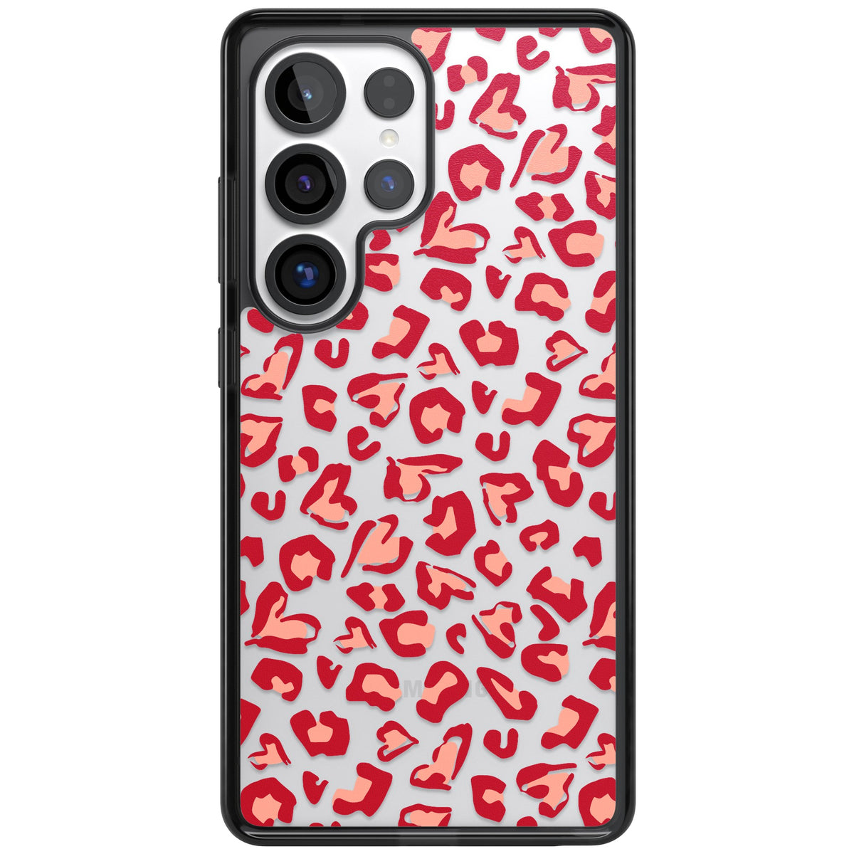 Heart Leopard Print Samsung S25 Ultra / Samsung S26 Ultra Impact Black Phone Case front