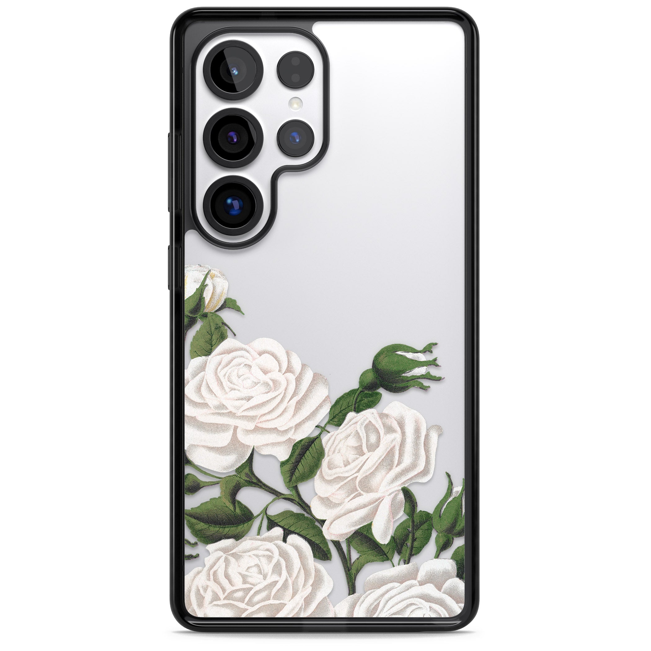 White Vintage Painted Flowers